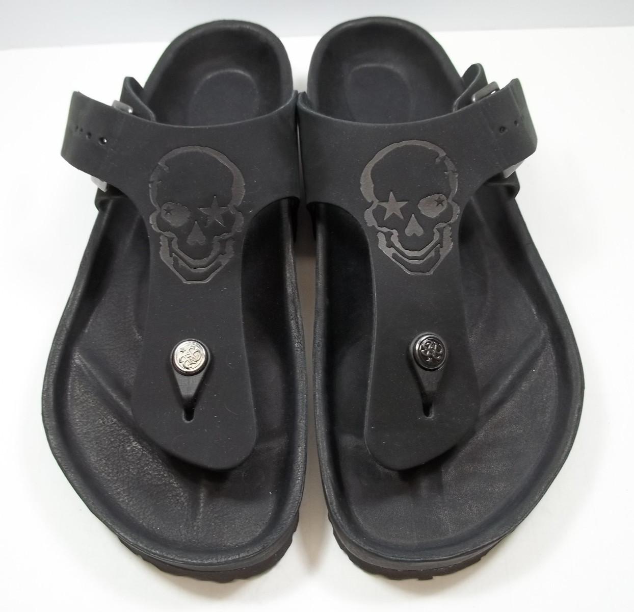 Birkenstock RAMSES Rock Star Baby Black Leather 42 REG 11-11.5 SKULL [Gizeh] RSB