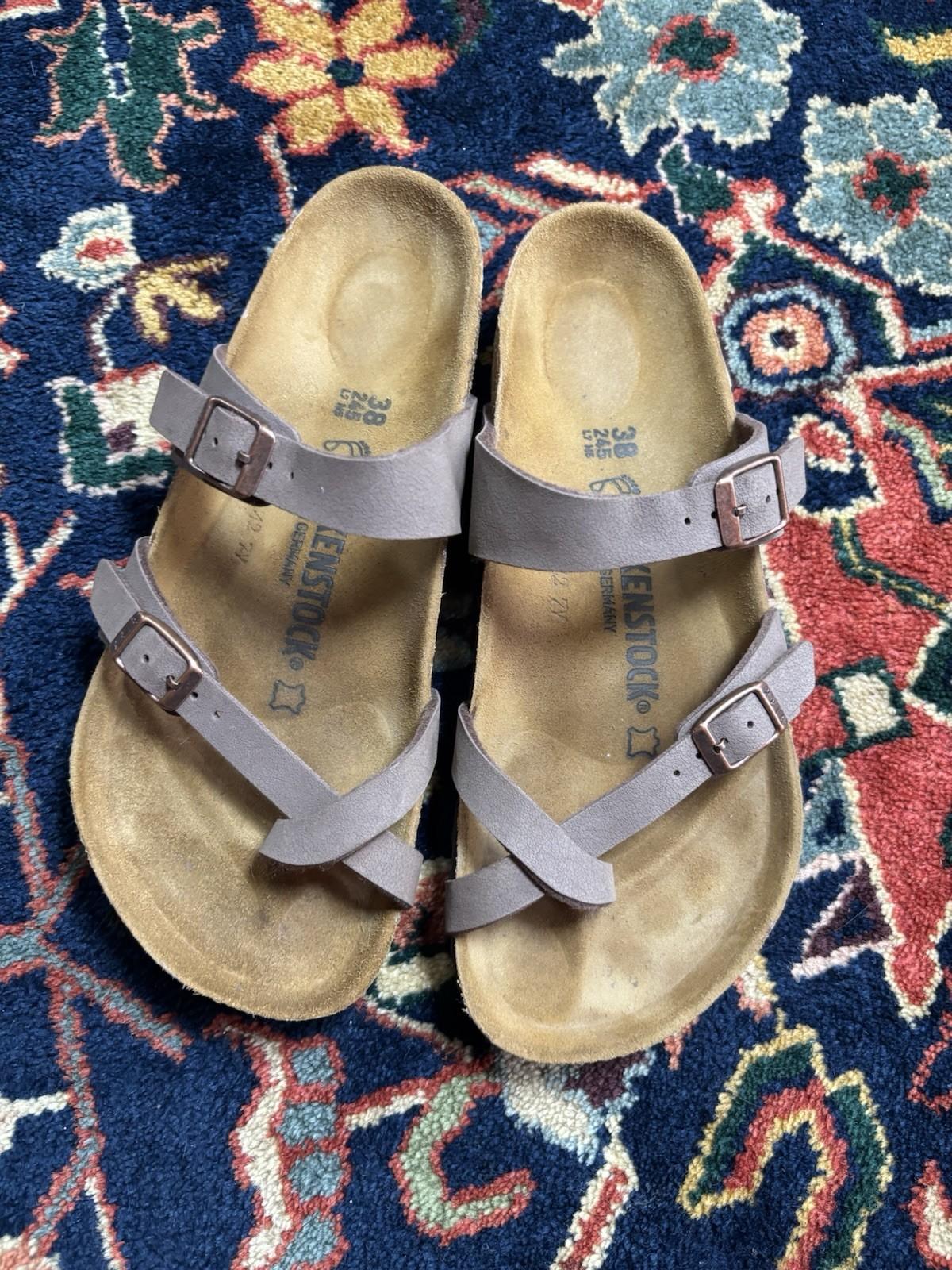 Size 38 Birkenstock Mayari Nubuck Leather Sandal Vegan Top