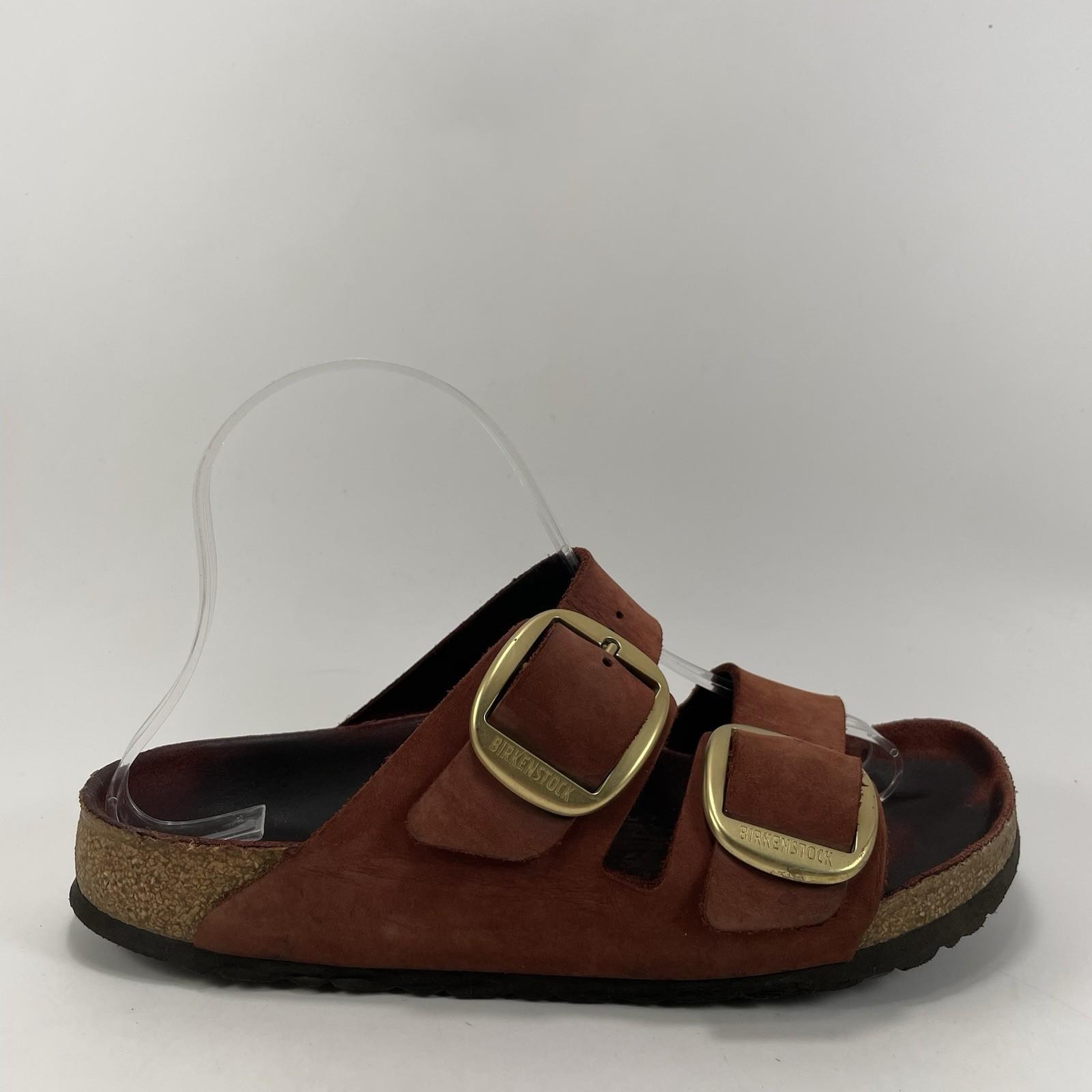 Birkenstock Arizona Big Buckle Sandals Womens Size 38, US 7-7.5 Red Leather