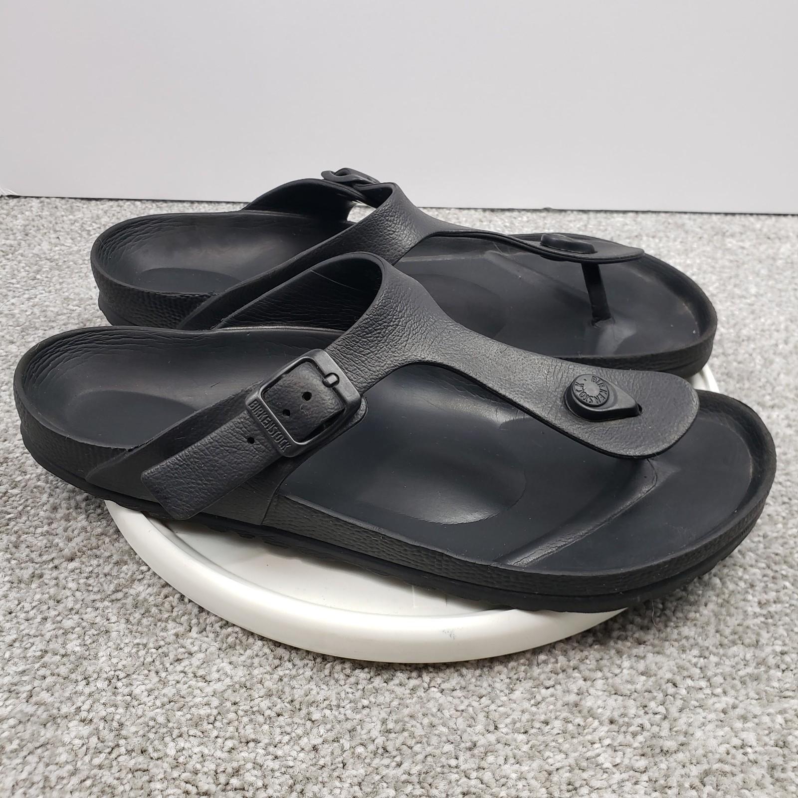 Birkenstock Essentials Gizeh EVA Sandals Sz EU 40 US W 9 M 7 Black Thong T Strap