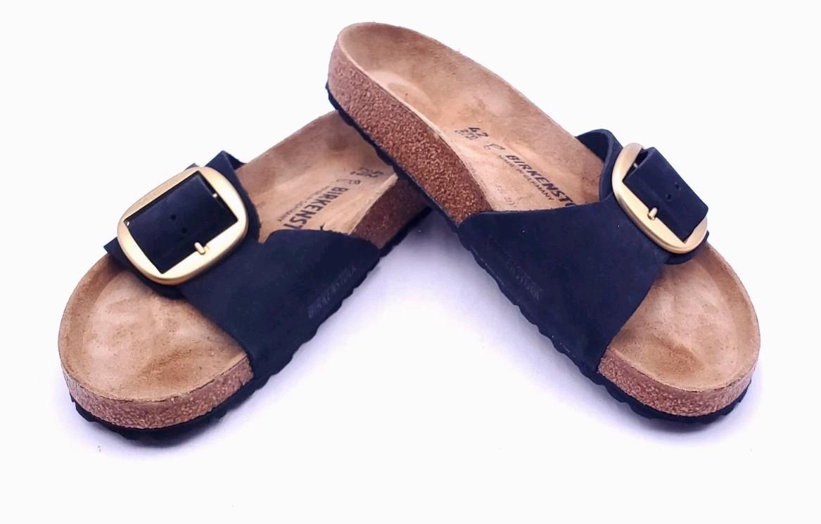 Birkenstock Madrid Big Buckle Black Slip On Sandal Women’s 42 L11 M9 Size 11