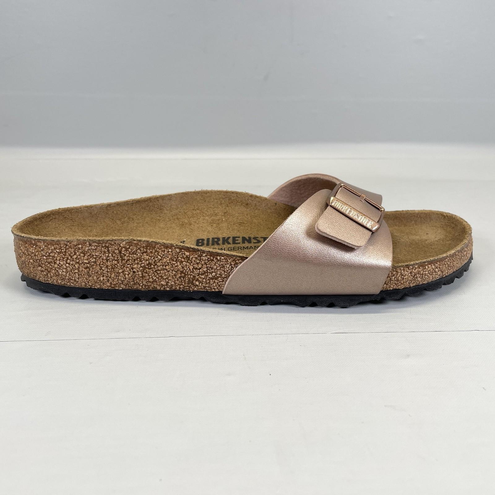 Birkenstock Madrid Sandals Womens Size 9 Rose Gold Slides Comfort Slip On Shoes