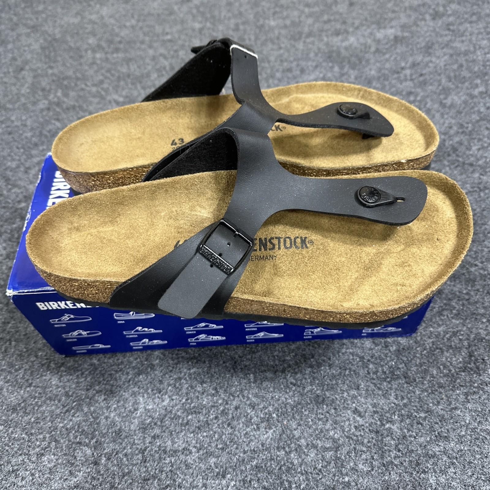 Birkenstock Gizeh BS Birko Flor Sandals EU 43 Womens 12 Men 10 Black Regular Fit