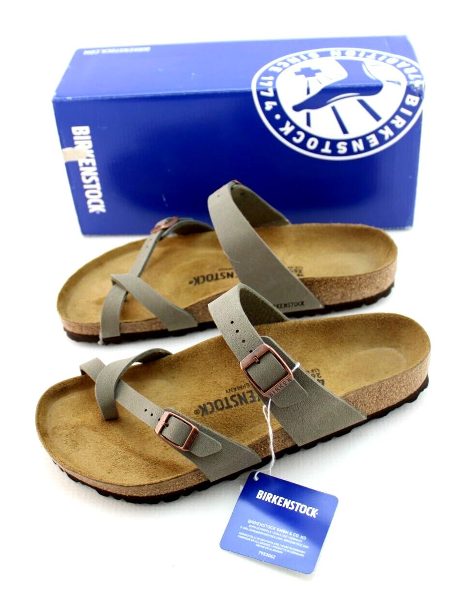 New BIRKENSTOCK Mayari Size 10 Regular Stone Leather Women’s Sandals MSRP $130