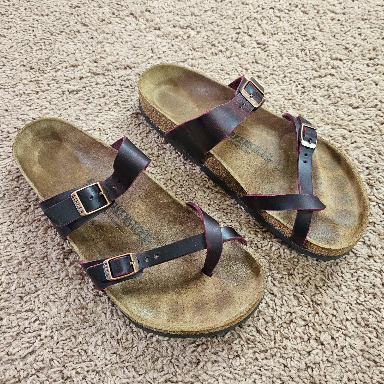 Birkenstock Mayari Sandals Womens 10 Mens 8 EU41 Zinfandel Red Leather w Box