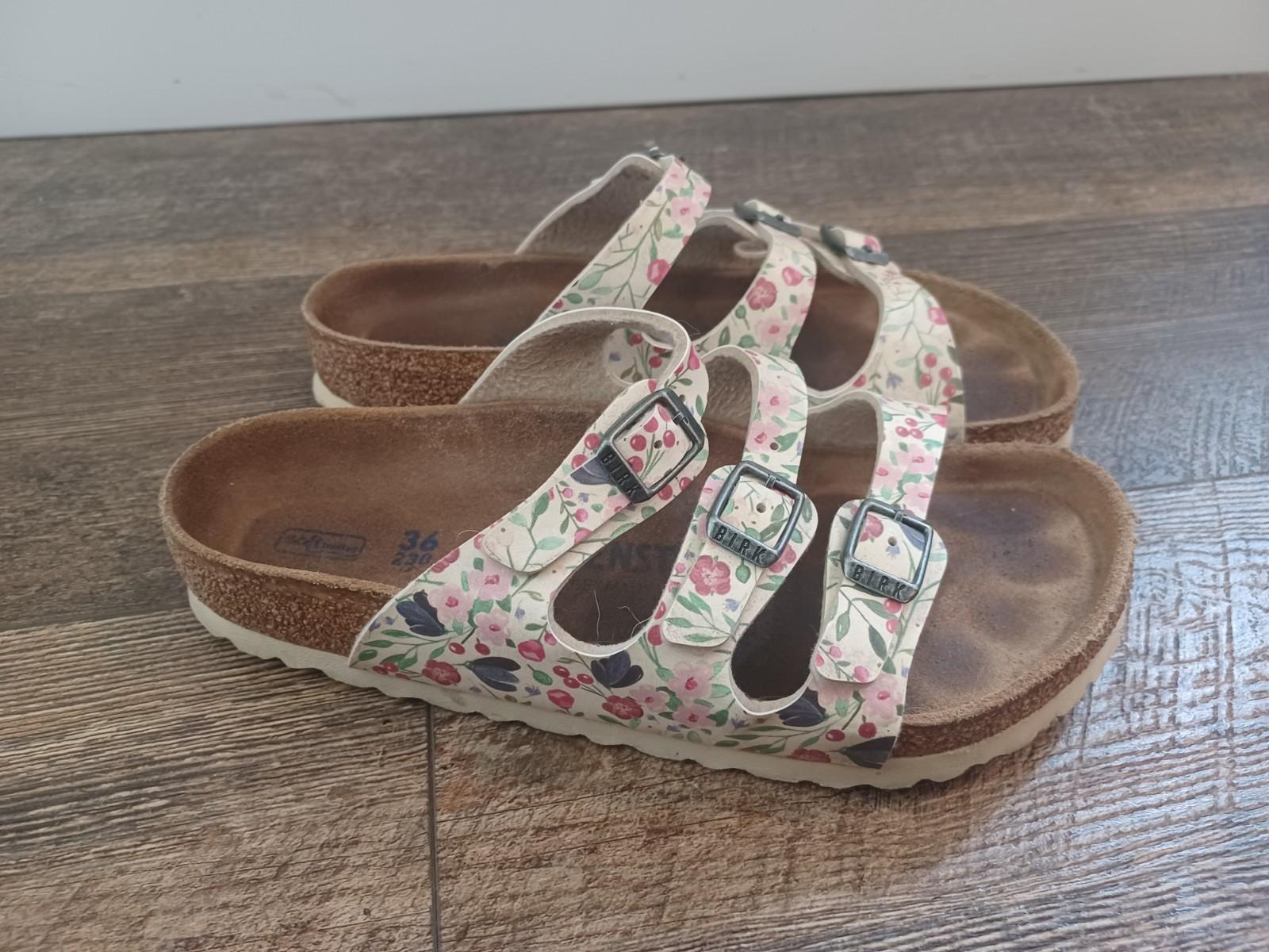 Birkenstock Florida Floral Sandals soft footbed sz. 36 / 5