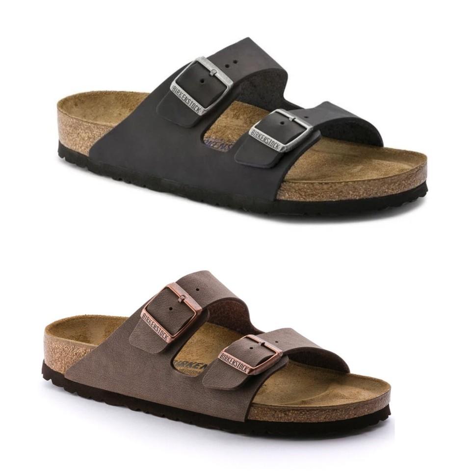 Birkenstock Arizona Sandal – Mocha/black two colors mens sz NWB