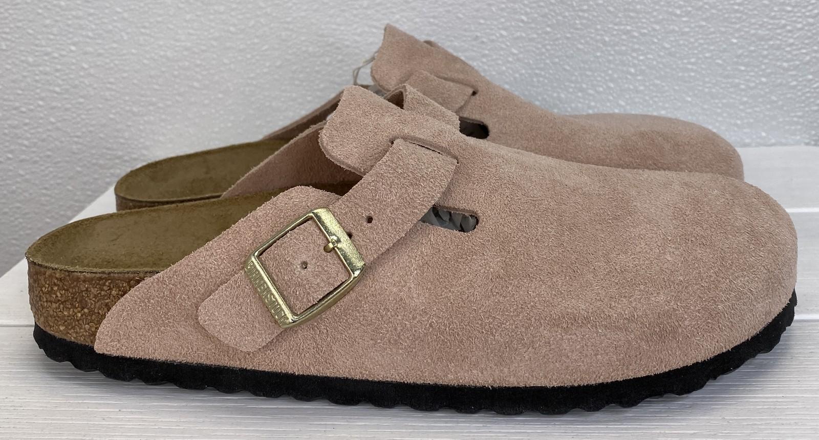 Birkenstock Boston BS Clogs Women’s Size 9 Suede Light Rose Casual Slip Ons