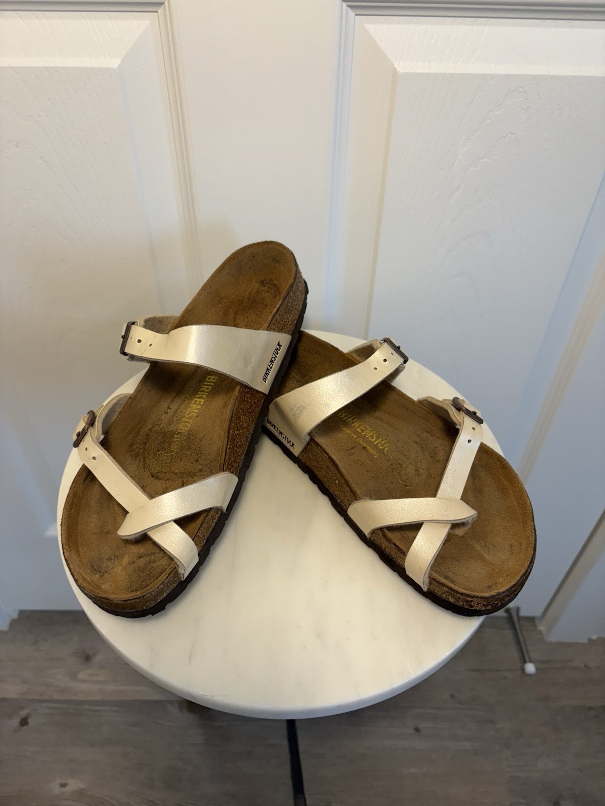 Birkenstock Mayari sandles Birko-Flor – Graceful Pearl White