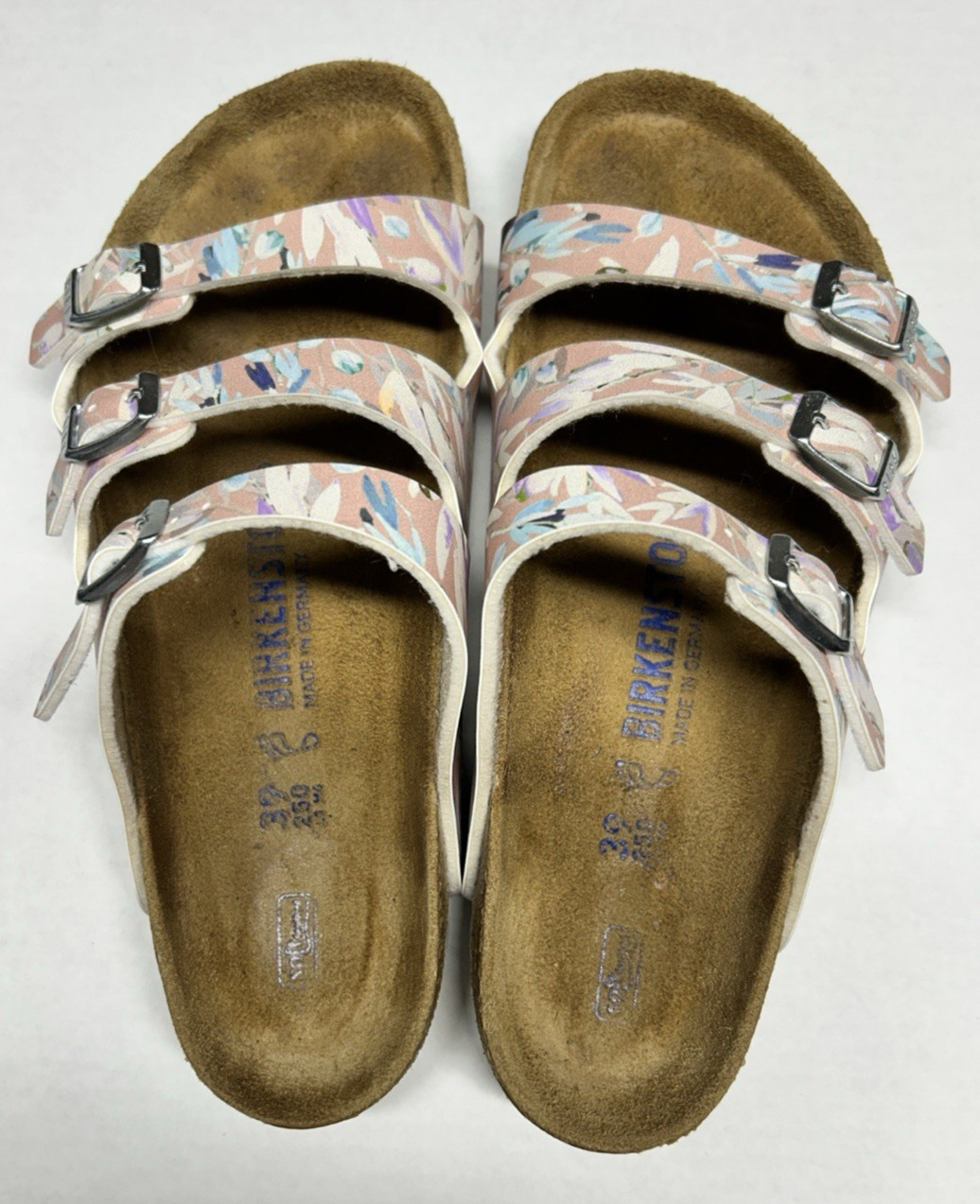 Birkenstock Florida Soft Footbed 39 Regular Floral Fades Crystal Rose Birko-Flor