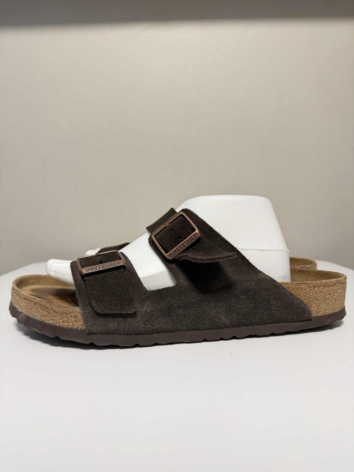 Birkenstock Arizona Mocha Suede Leather Soft Footbed Men’s EU 46 US 13 Regular