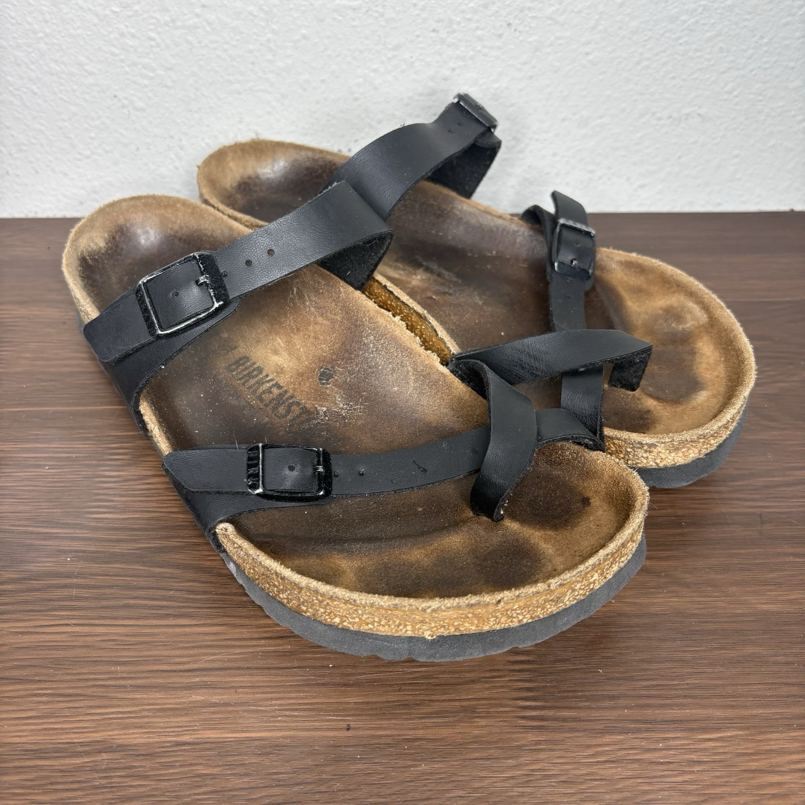 Birkenstock Mayari Black Leather Women’s Sandals Size 38 US 7