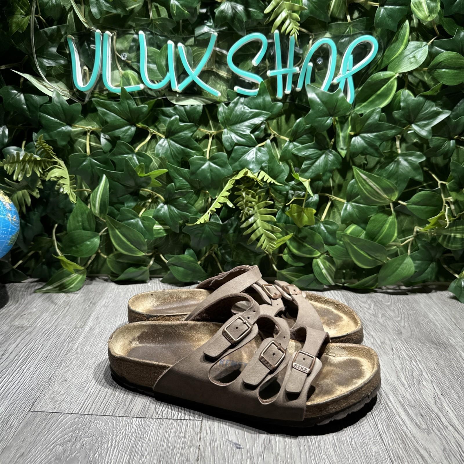 Birkenstock Florida Sandals Womens Size 8 EU 39 Brown Soft Footbed Made Germany