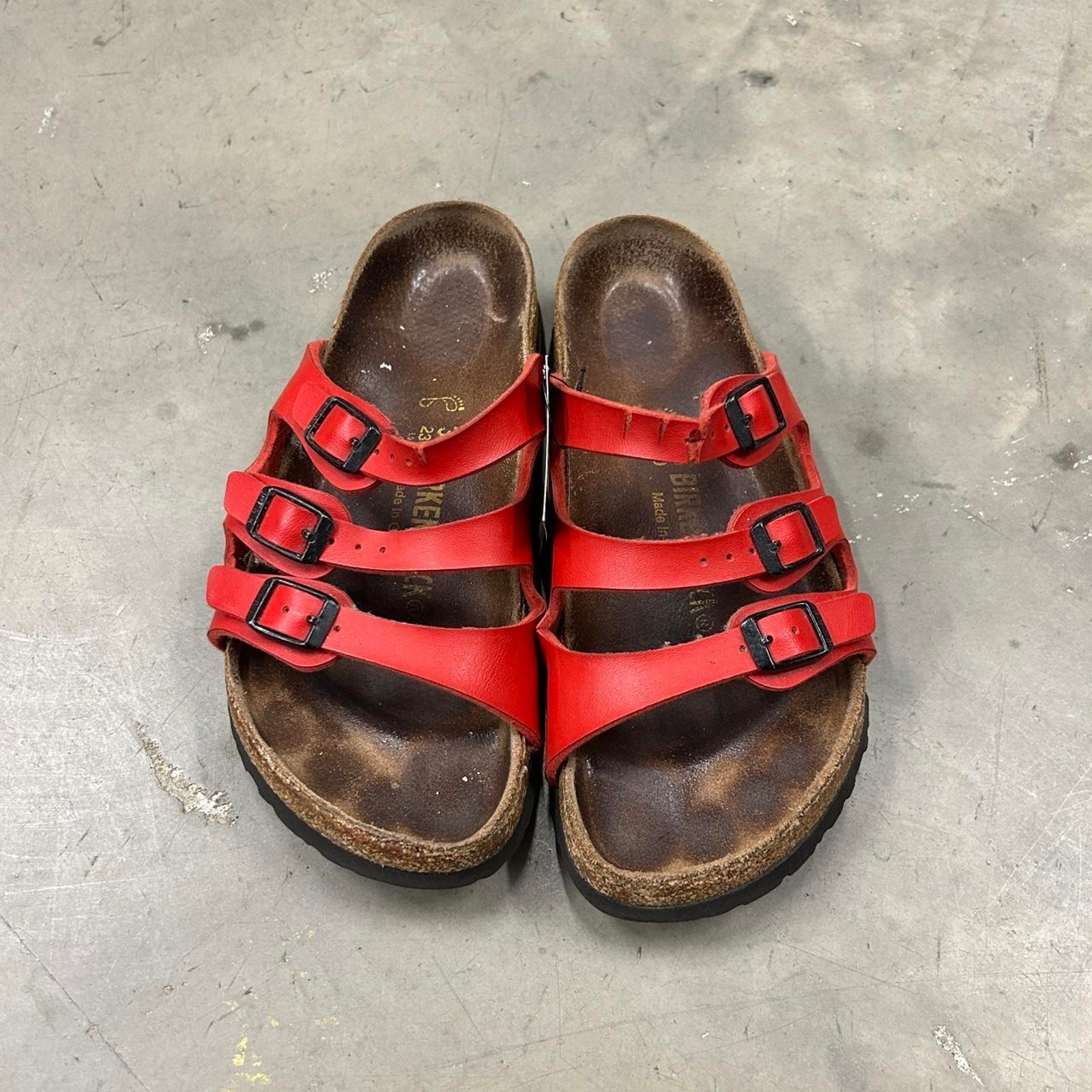 Birkenstock Birka-Flor florida red triple strap Size 36 Women’s 5