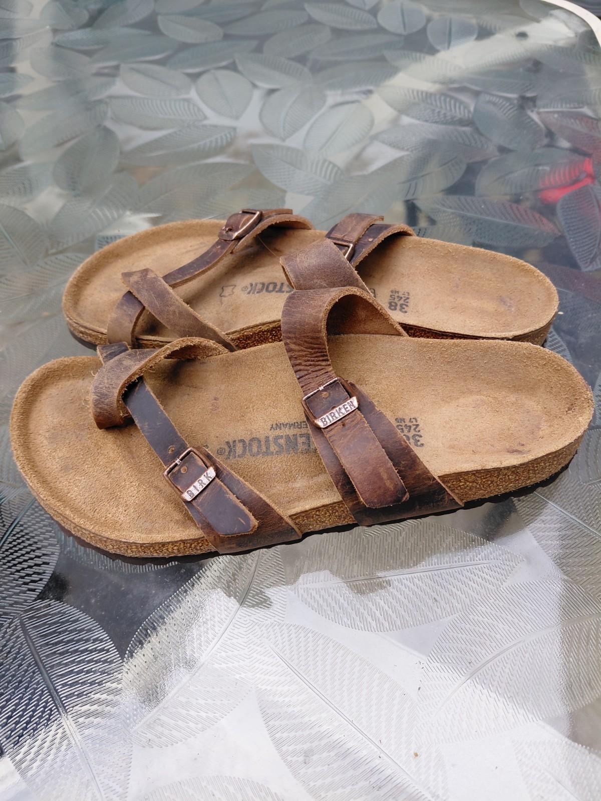 Birkenstock Mayari  Sandals Women Size 38/7 Us regular Brown Leather Oiled