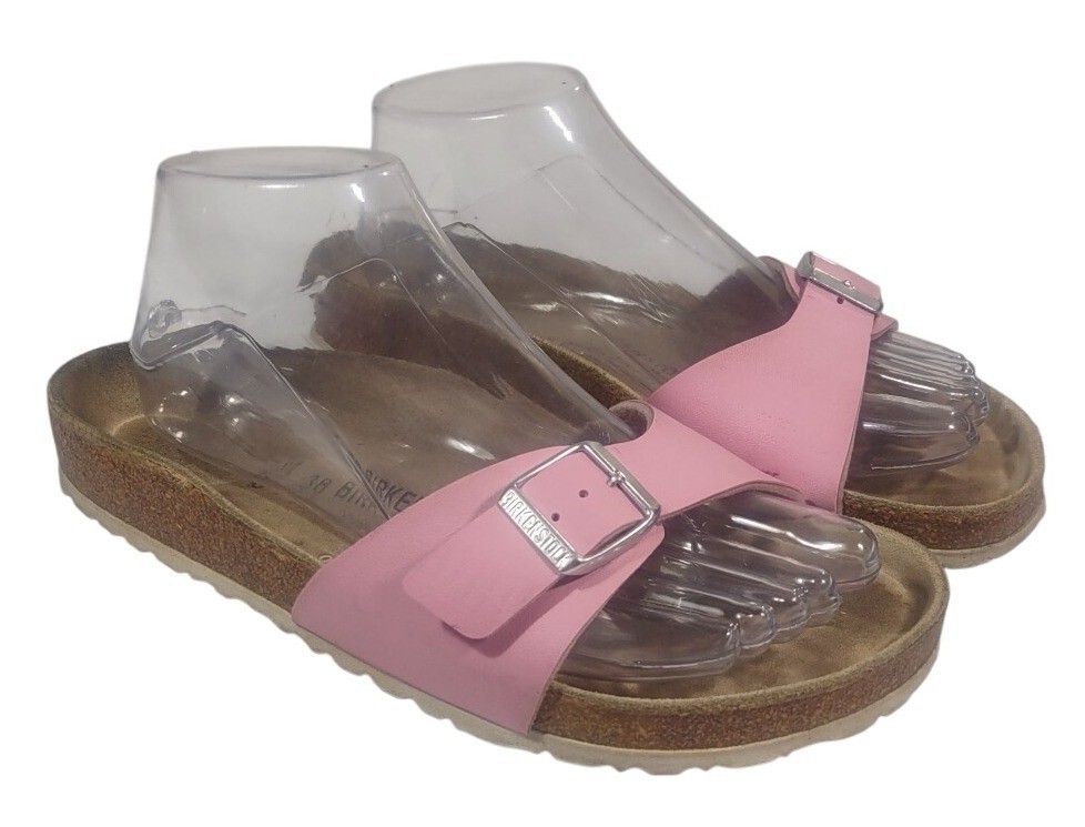 Birkenstock Madrid Buckle Orchid Pink Slide Sandals Size 38