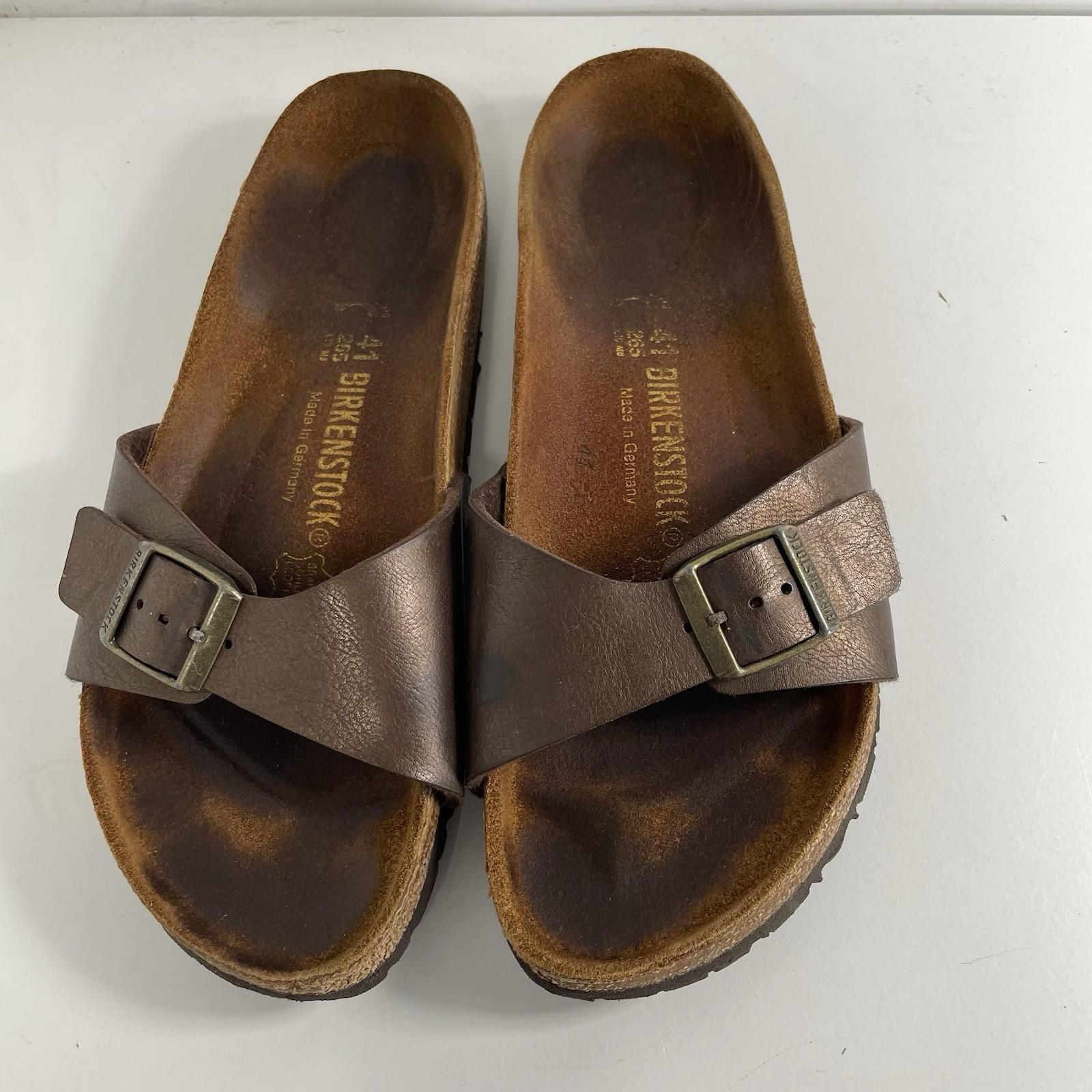 Birkenstock Madrid Brown Leather Sandals sz 10US 41 EU in Very Good Condition