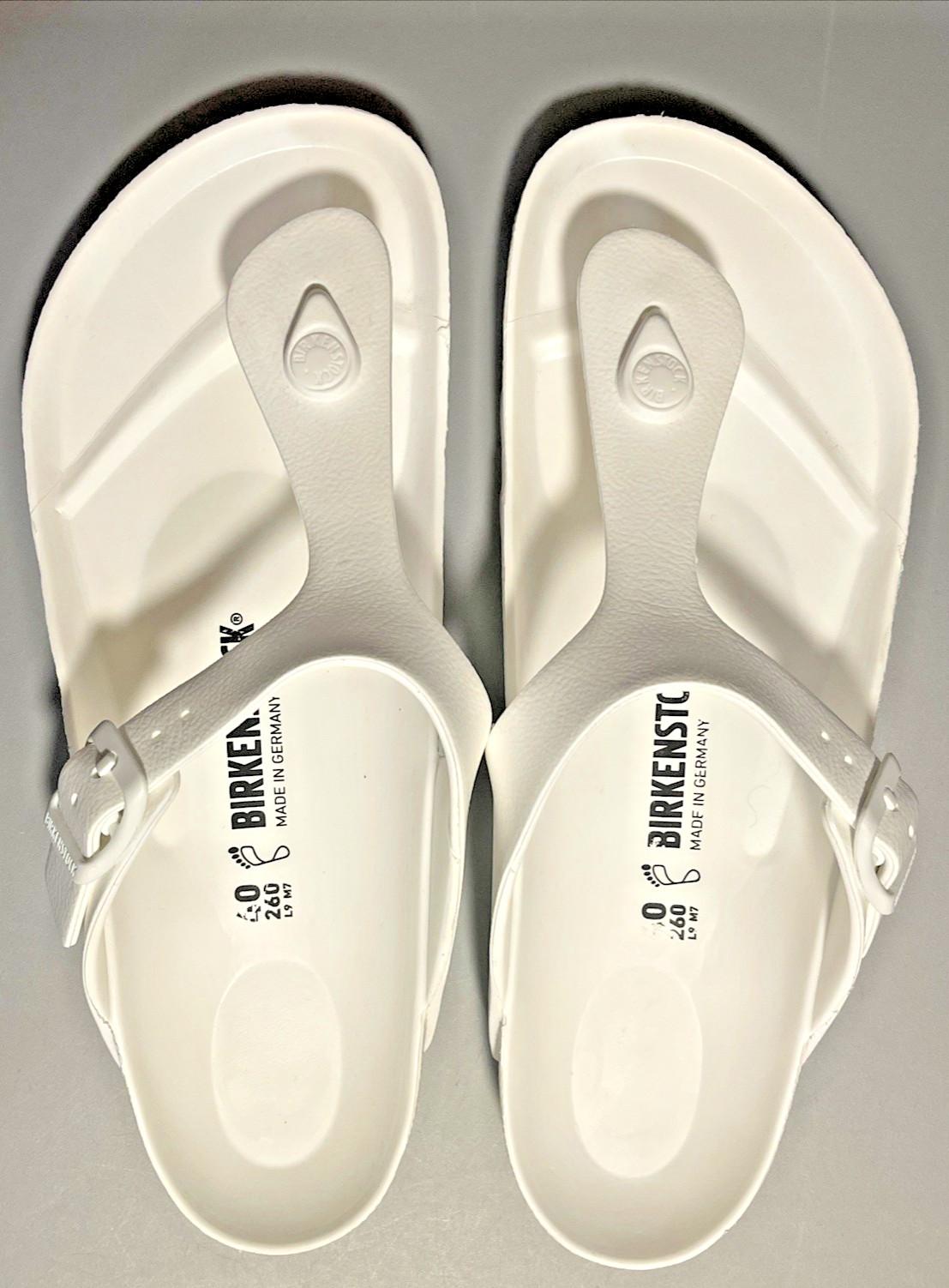 Birkenstock Gizeh EVA Regular Fit White Flip Flops US Men’s 7 Women’s 9 NO BOX