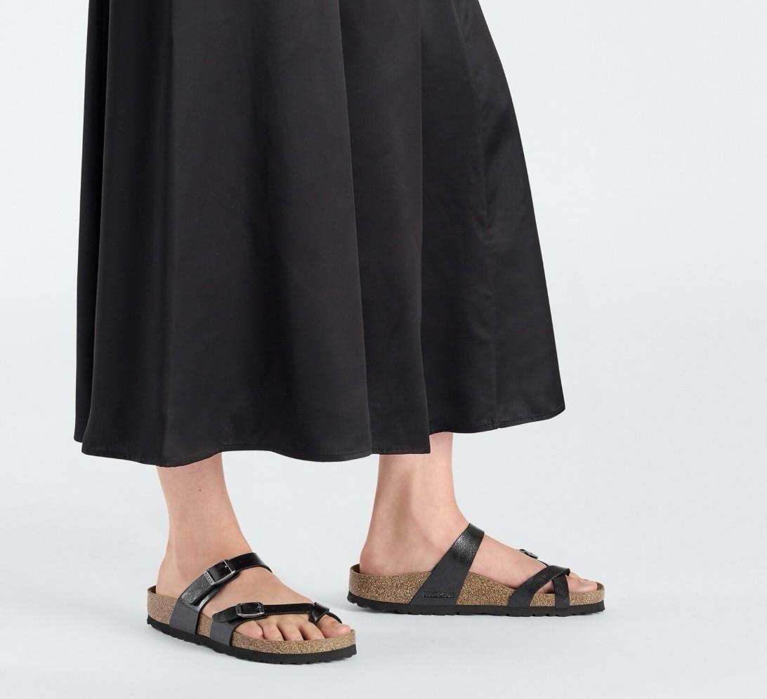 Birkenstock Mayari Toe Loop Crisscross Straps Sandals Black 41 10 $113