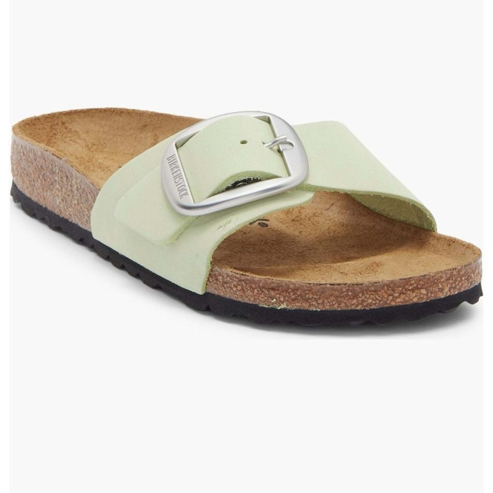 Birkenstock – Madrid Big Buckle Slide Sandal Green Fade