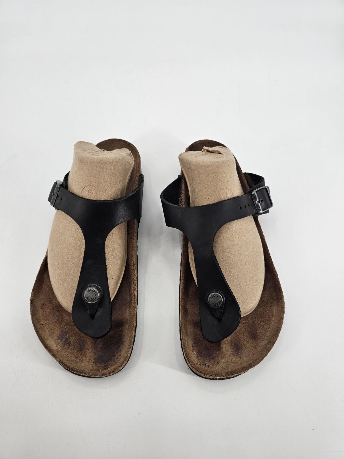 Birkenstock Gizeh Black Thong Sandals Women’s Size 38 Women’s 7 Men’s 5