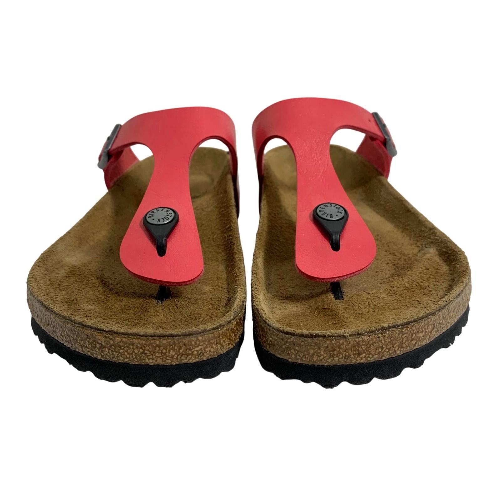 BIRKENSTOCK Womens Gizeh Sandals Birko Flor Size EU 39 Graceful Raspberry EUC