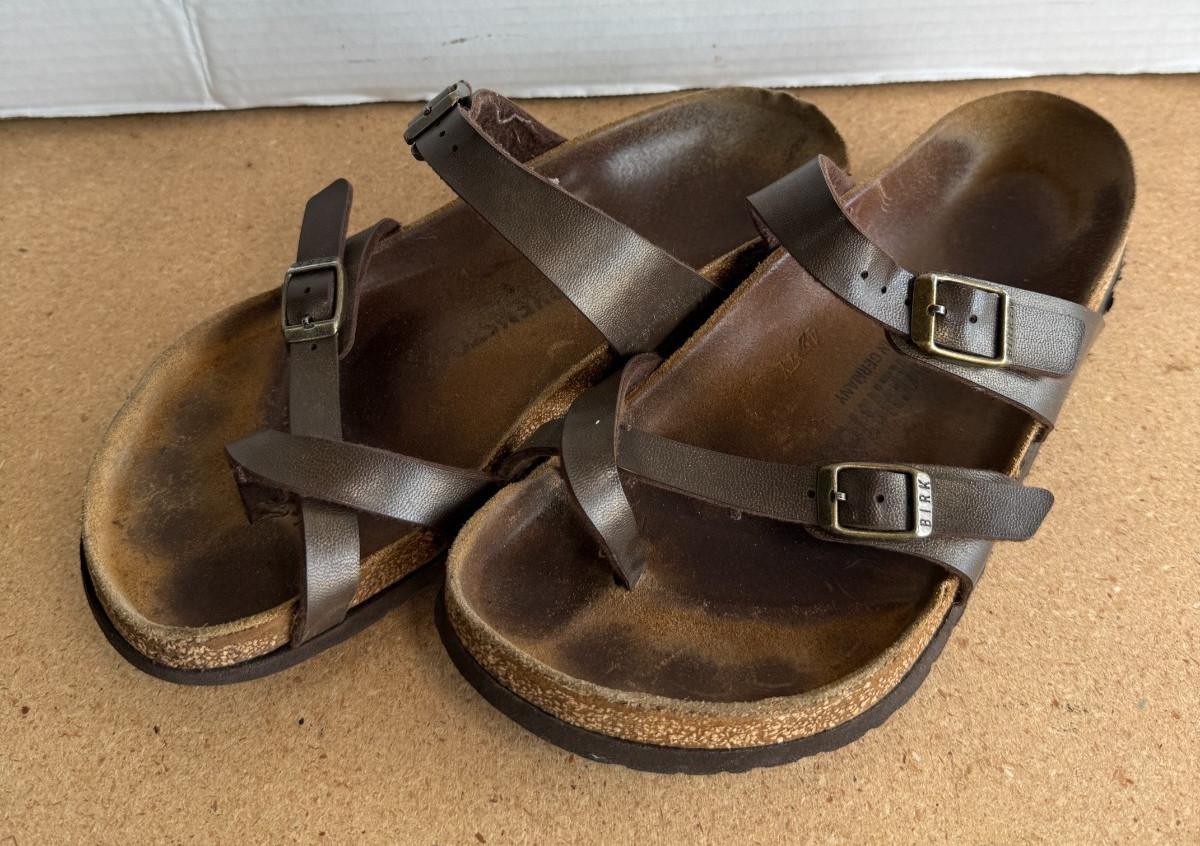 Birkenstock Mayari Women’s Leather Sandals Size 38 Brown