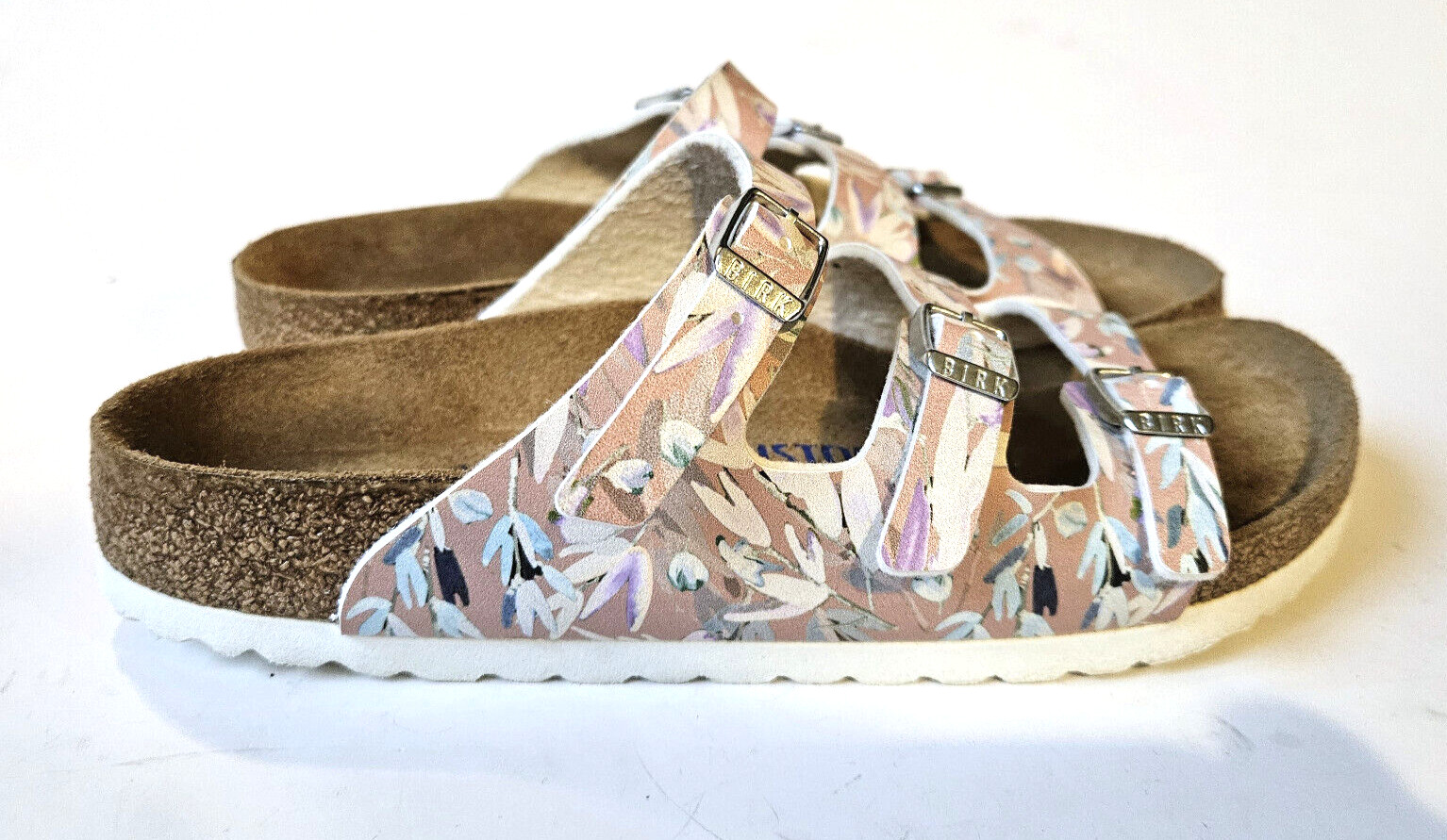 Birkenstock Florida Fresh Floral Fades Crystal Rose Sandals Soft Footbed 38 7 N