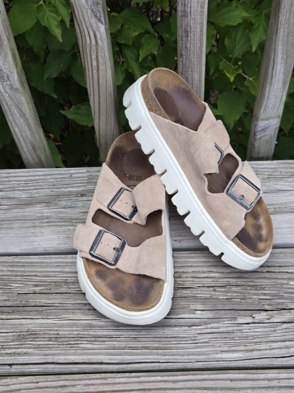 Papillio by Birkenstock Arizona Chunky Suede Sandal Sand EU 38 US 7-7.5