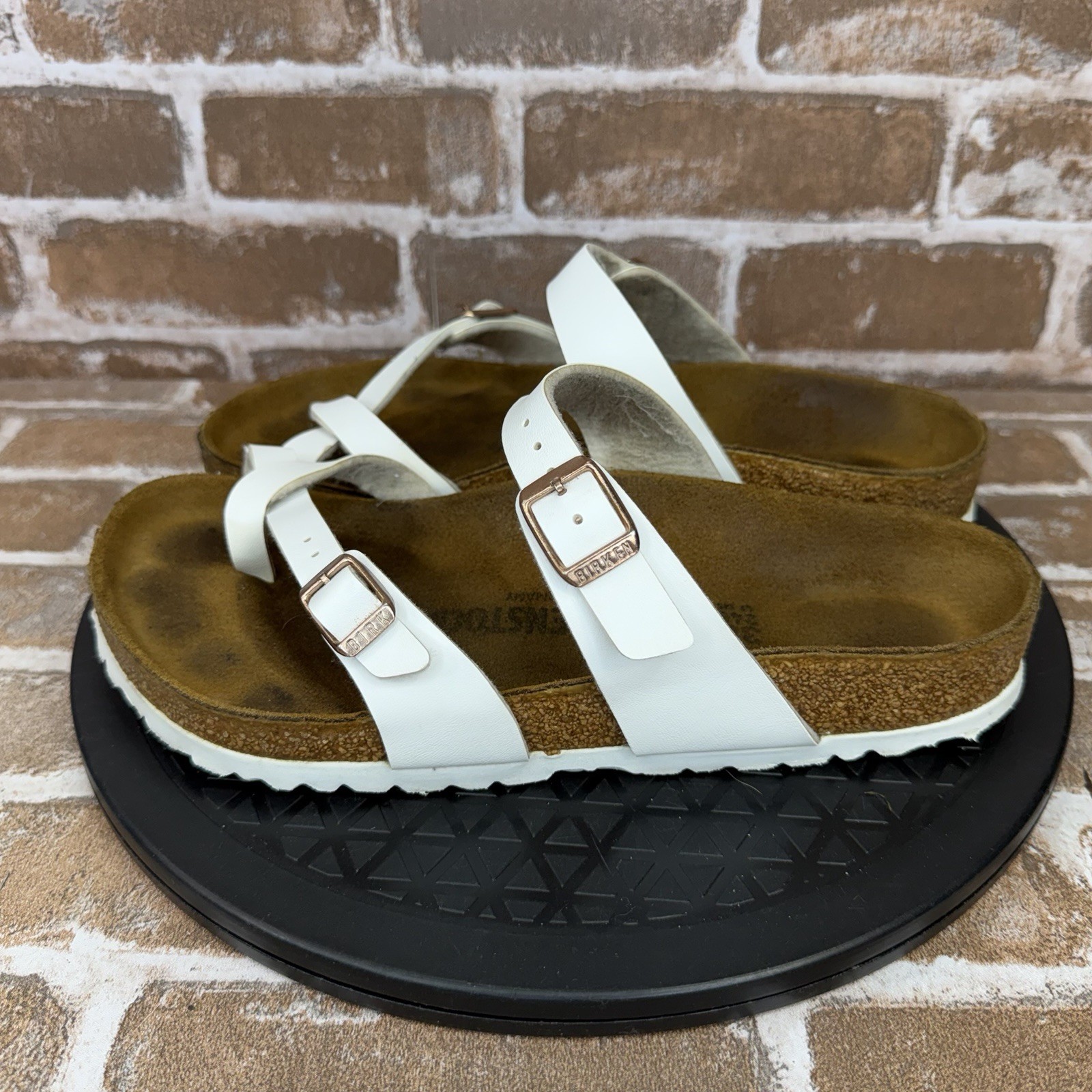 Birkenstock Mayari White Birko-Flor Toe Loop Sandals EU38 Women’s US Size 7