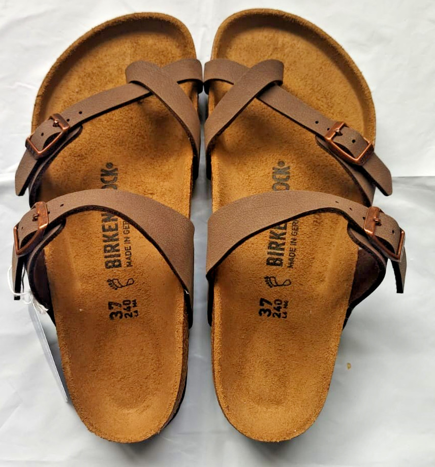 Birkenstock Mayari unisex Nubuck leather sandal Mocha EU 37 (M4 L6)