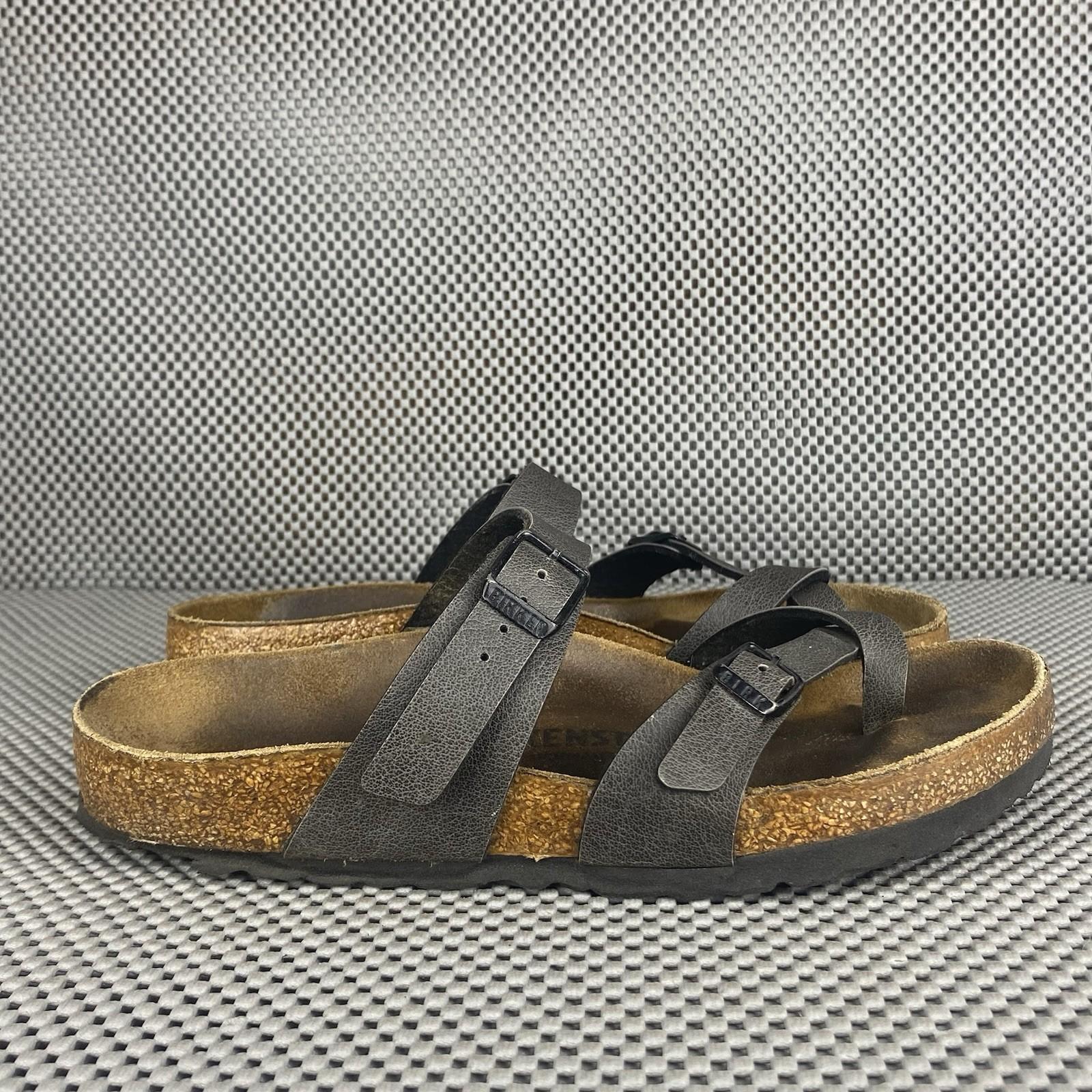 Birkenstock Mayari Adult Sandals 37 L6 M4 Dark Gray Thong Buckle Made In Germany