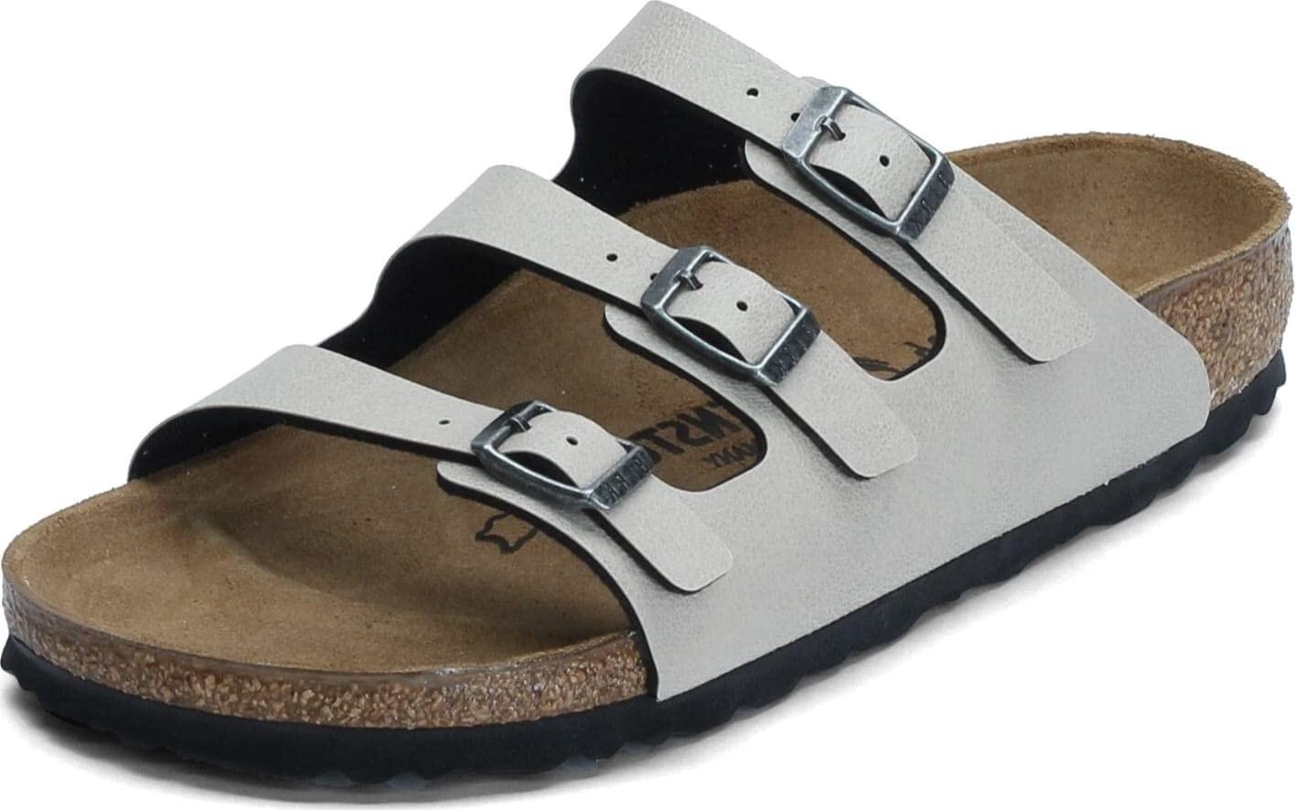 Birkenstock Florida Fresh Pull Up Stone Sandal Size 36, L 5 Narrow Fit Regular