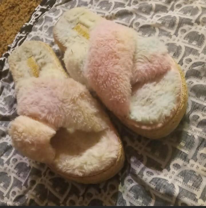 NWT Birkenstock Papillio Arizona Shearling Sandals Women’s Size 7 Pink