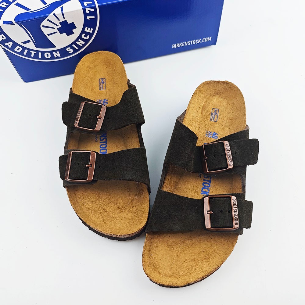 Birkenstock Arizona Mocha Suede Leather Sandals Narrow/Wide Size EU 37-45 Unisex