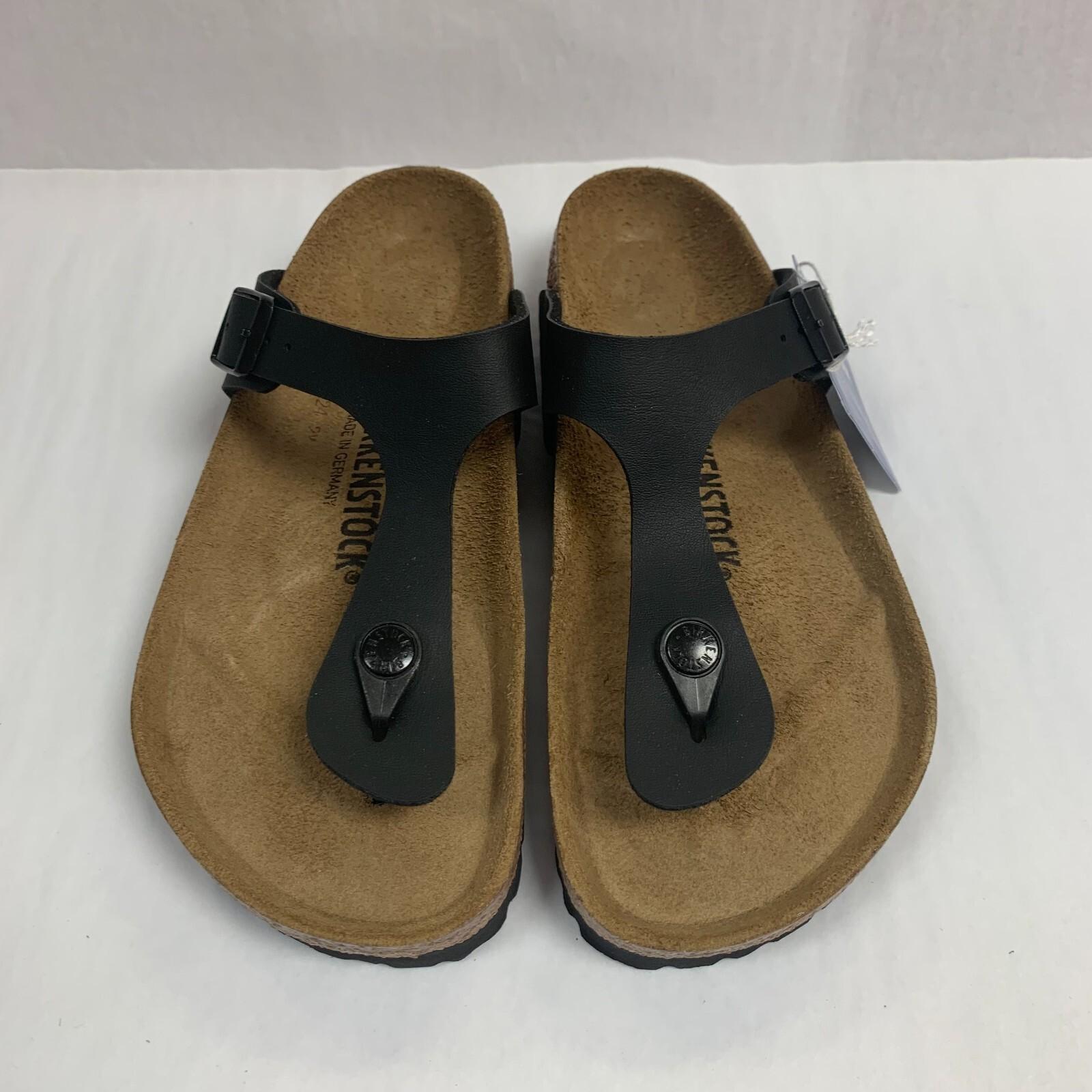 Birkenstock New w/ Box Gizeh Black Birko Flor Regular Width – Select Size