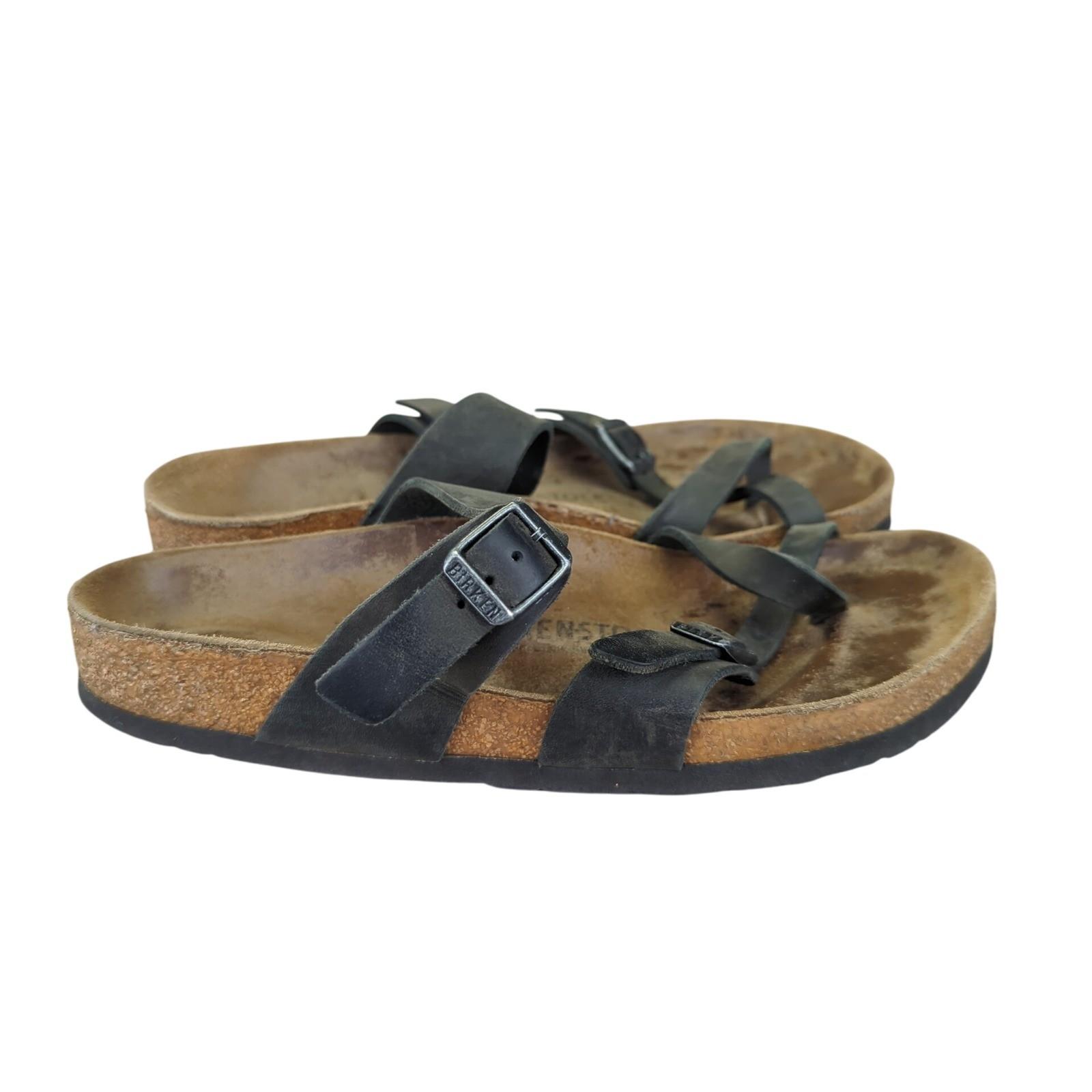 Birkenstock Mayari Black Leather Sandals Women’s Size 39 US 8