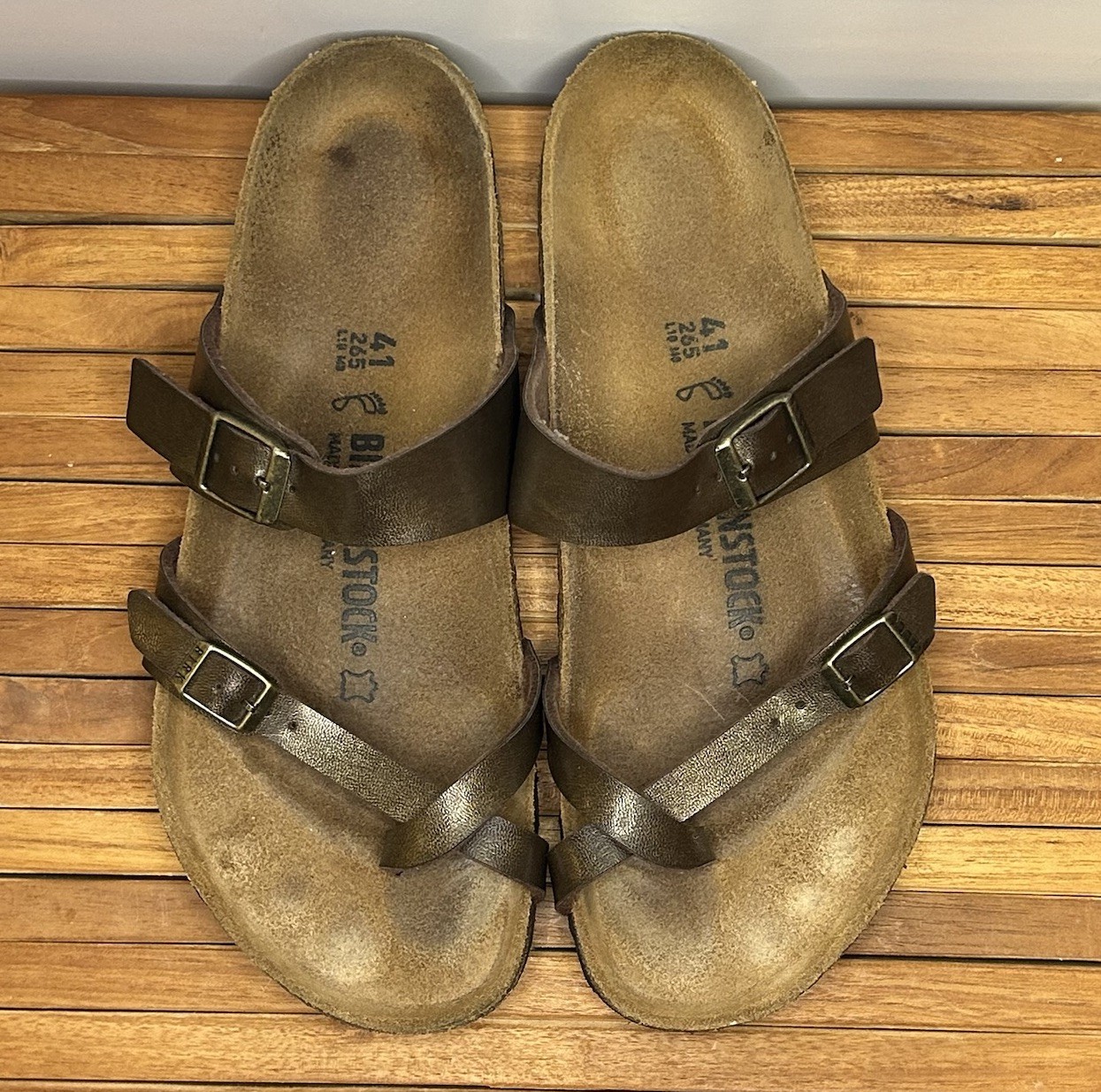 Birkenstock Mayari Size EU 41 Brown Sandals US L10 M9  Slides