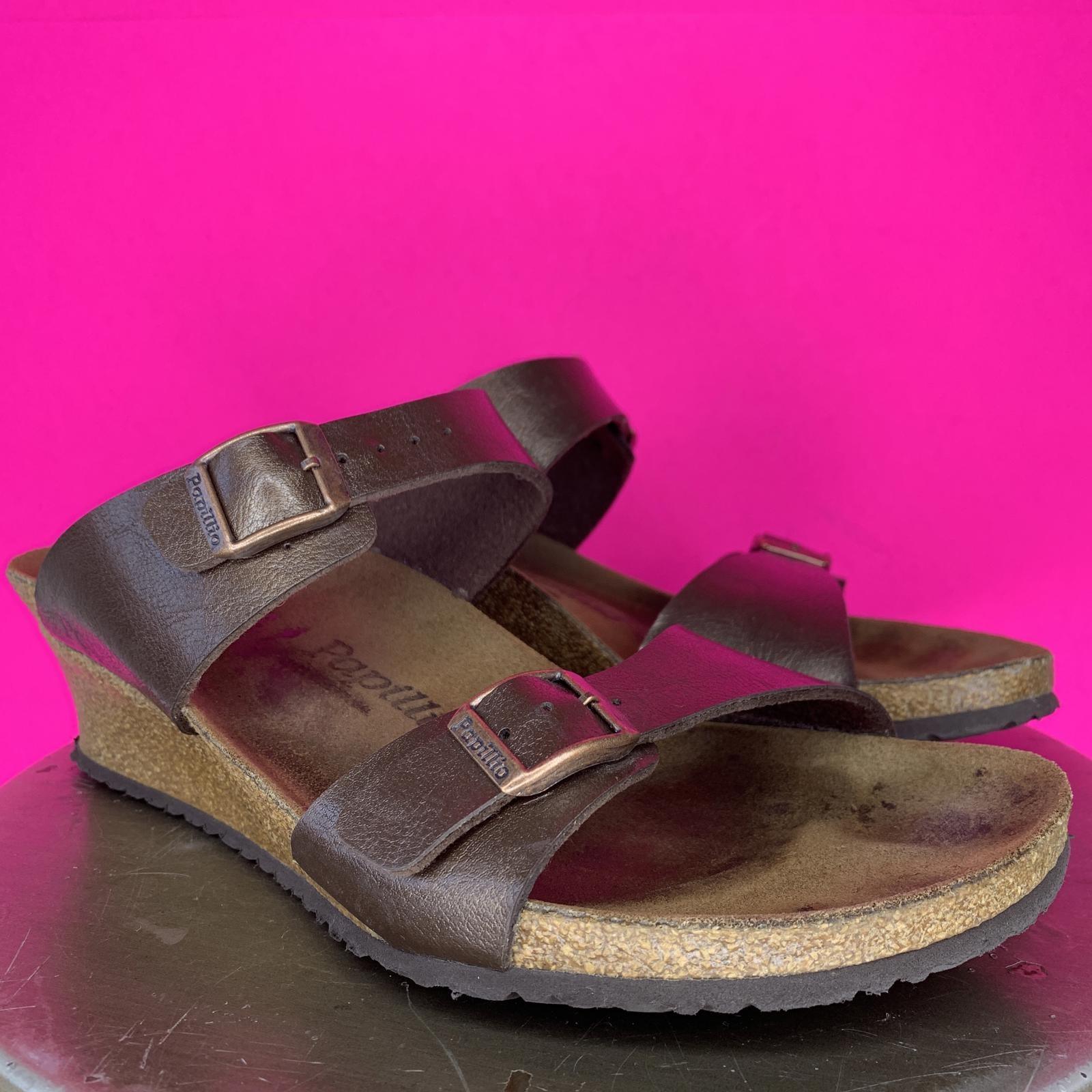 Birkenstock Papillio Dorothy Two-Strap Wedge Sandal Sz 11 – Graceful Toffee
