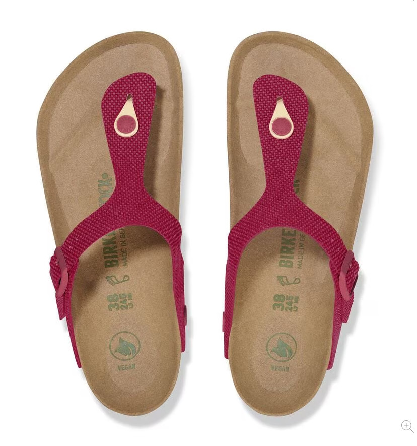 Birkenstock Gizeh Vegan Textile/Canvas sandals in Fuchsia Tulip EU 38 US 7-7.5