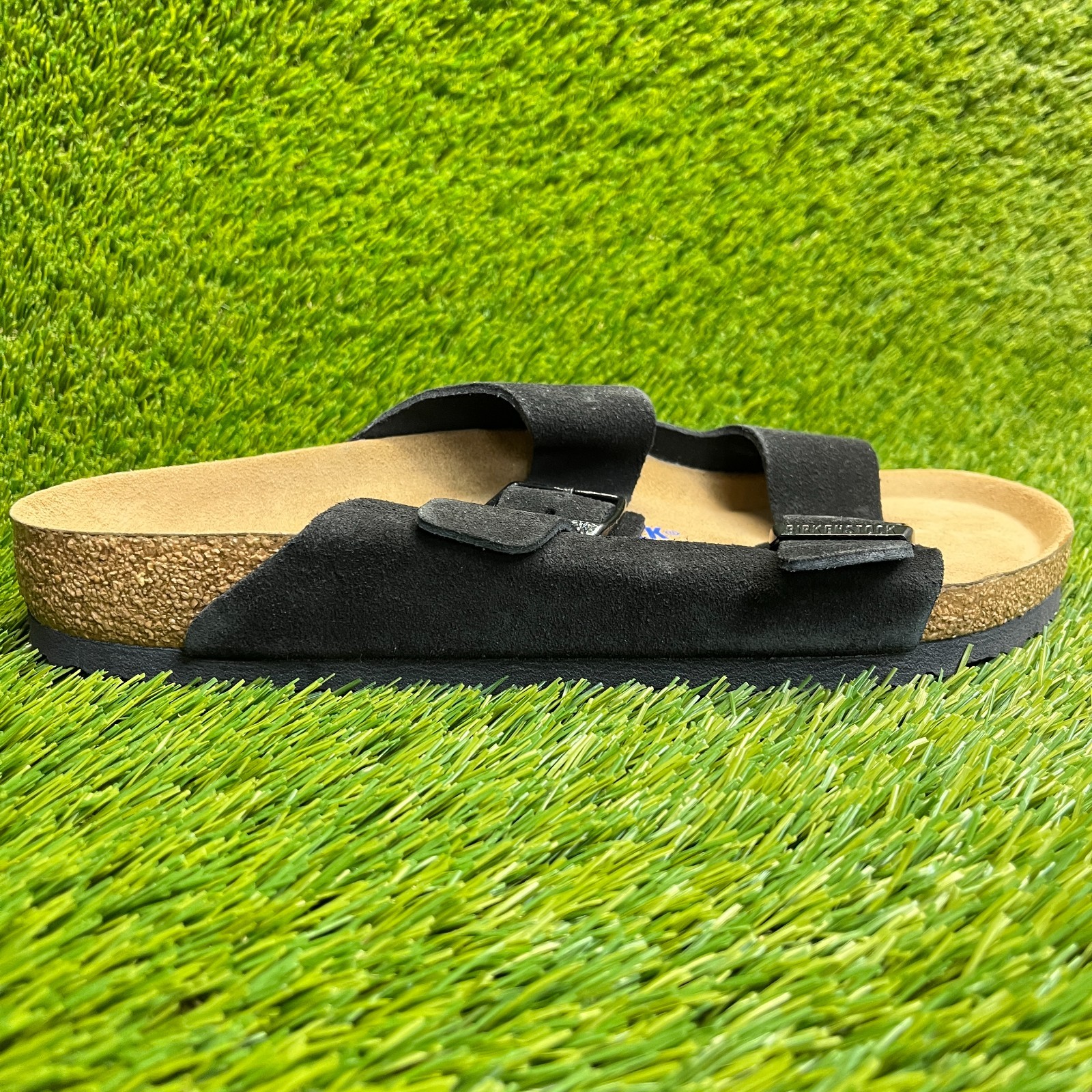 Birkenstock Arizona Birko-Flor Mens Size 10 Black Beach Walking Slide Sandals