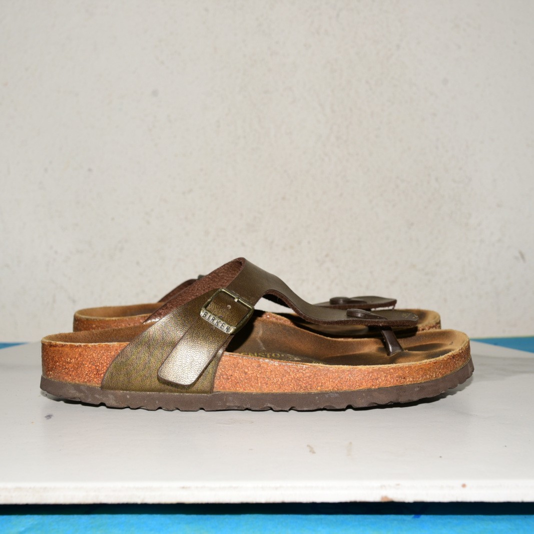 Birkenstock Gizeh Sandal Synthetic Bronze Women 38 R