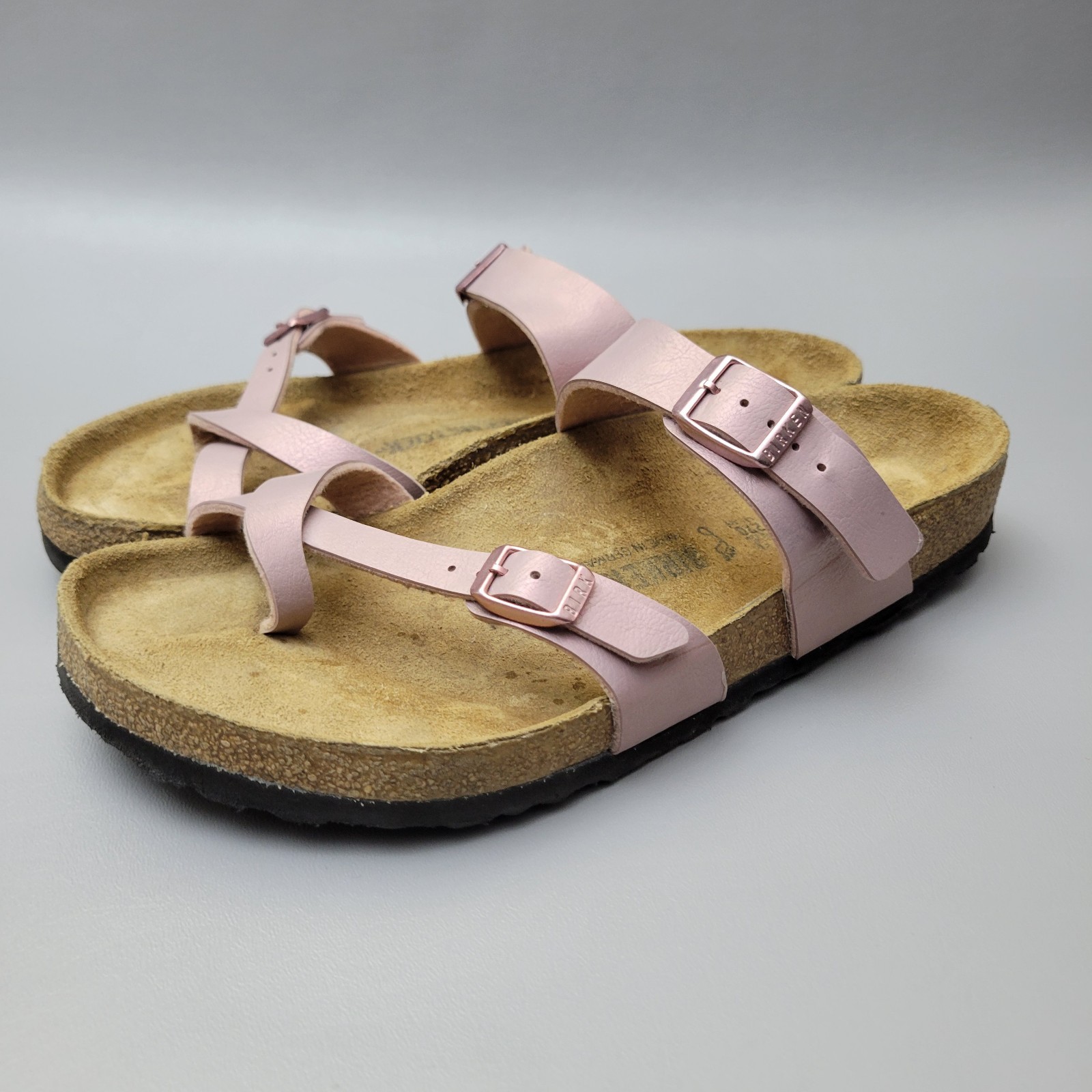 Birkenstock Mayari Birko-Flor Sandal Size 11 EU 42 Purple Pearl Toe Loop