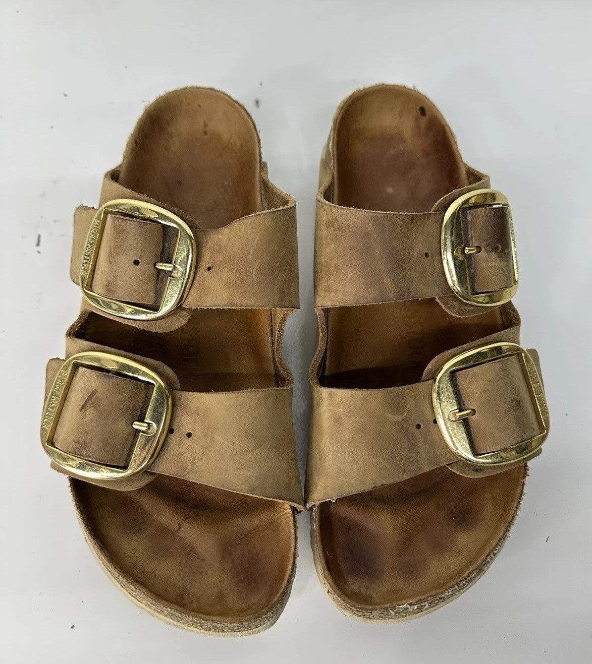 Birkenstock Arizona Big Buckle Brown Sandals Womens 41 Slip On Casual Footwear