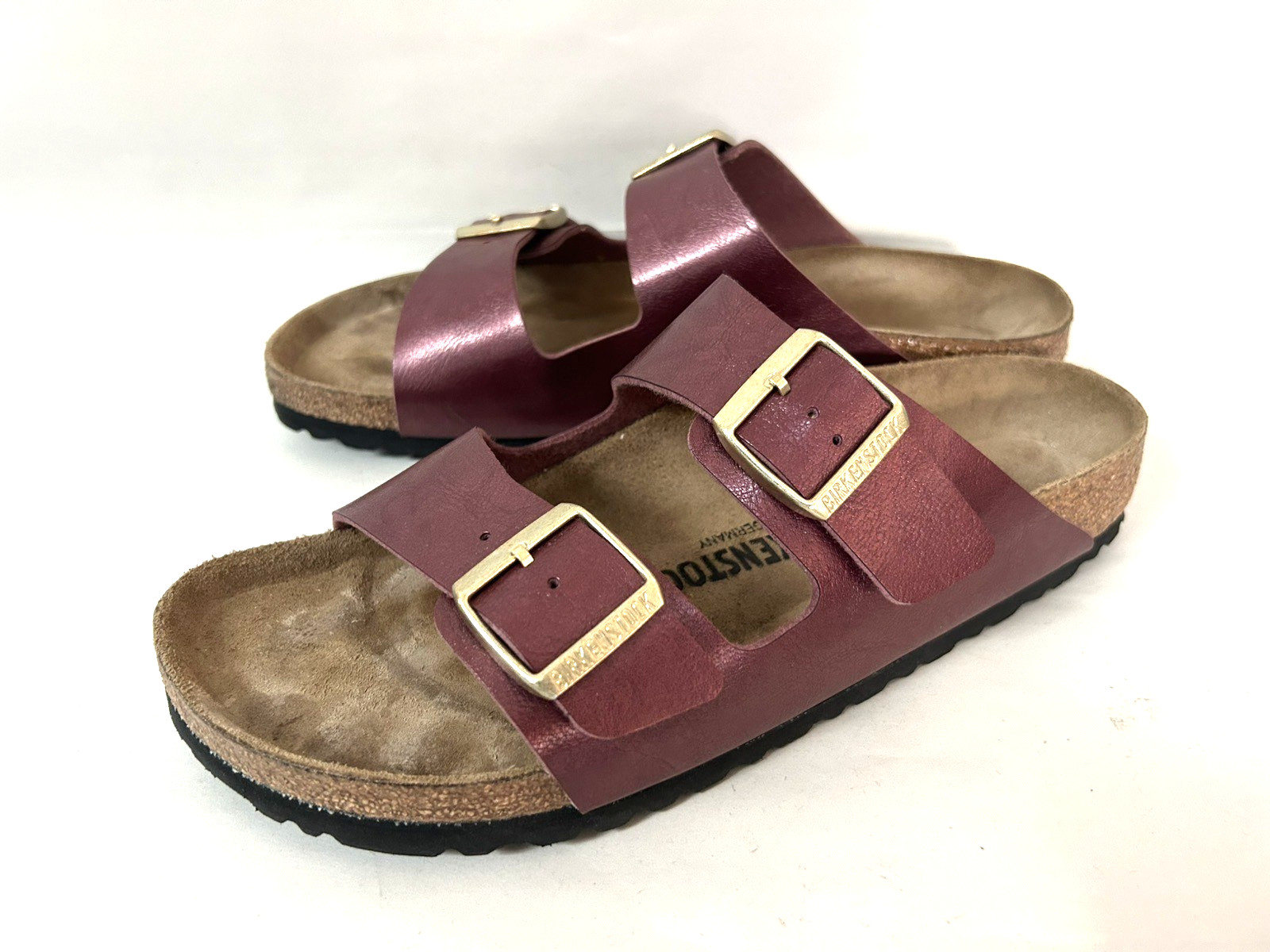 Birkenstock Arizona Birko-Flor Berry Crush Sandals EU 42 US 11 Narrow Worn Once