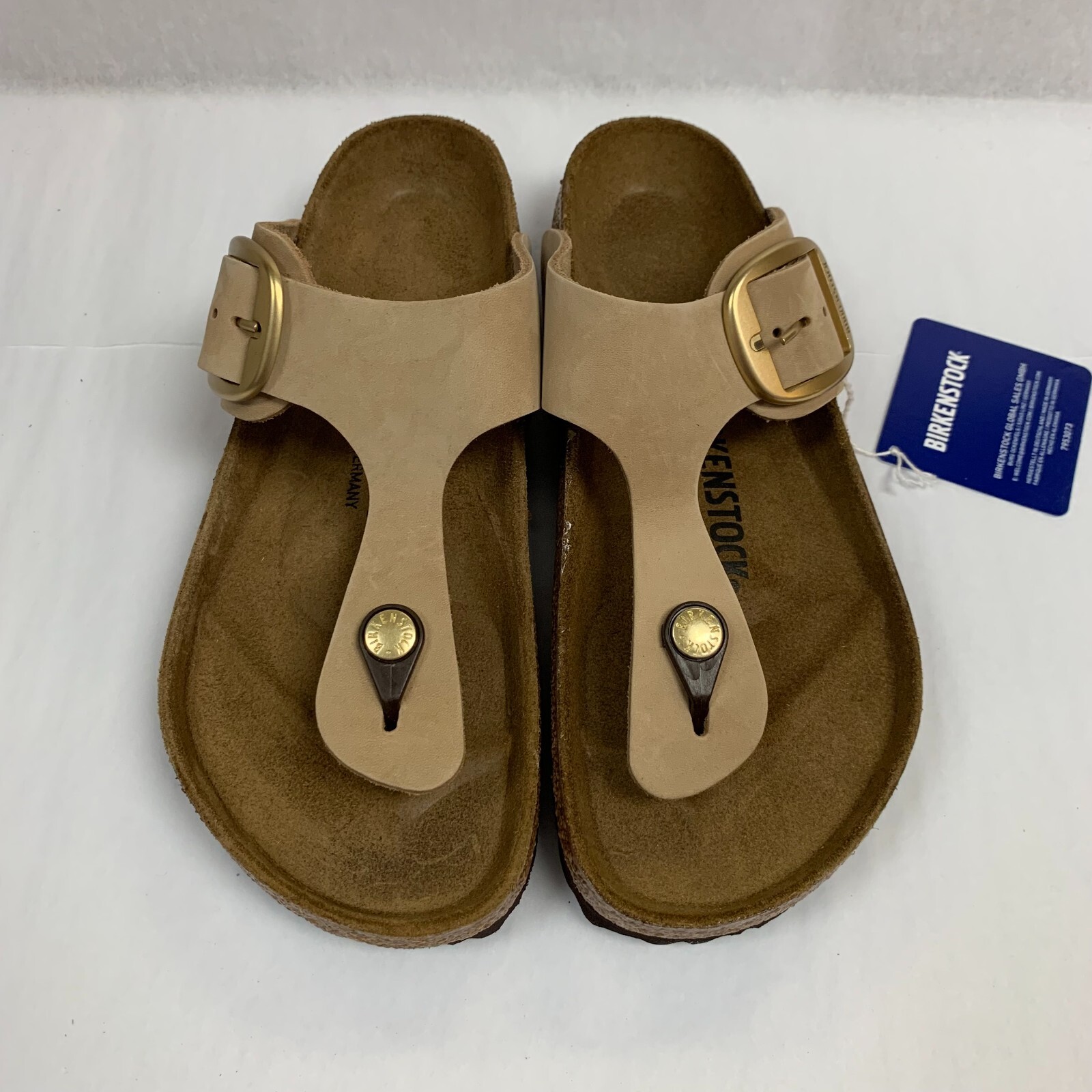 Birkenstock New w/ Box Gizeh Big Buckle Sandcastle Nubuck Leather R Select Size