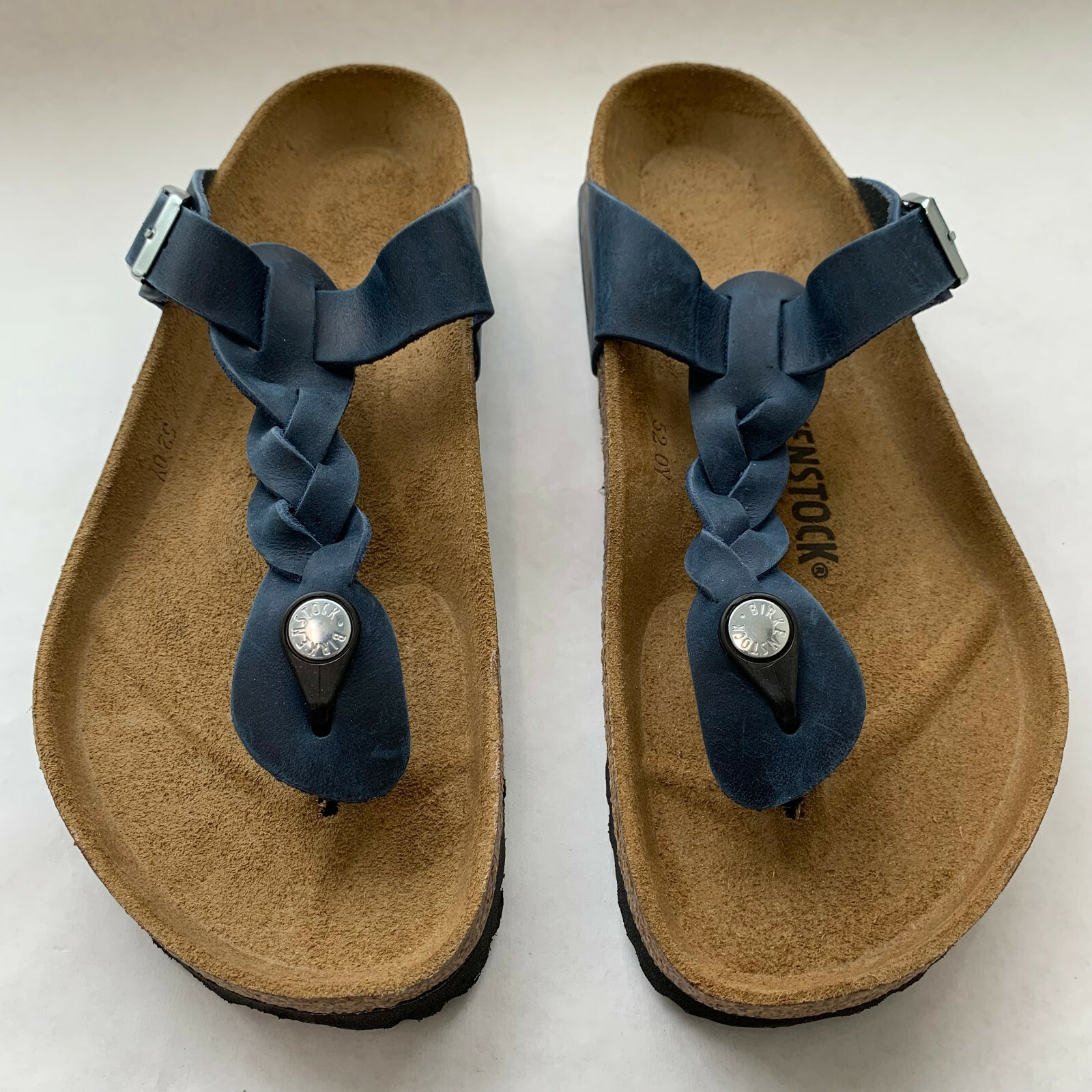 New w/o Box Birkenstock Gizeh Braided Navy Regular – Select Size