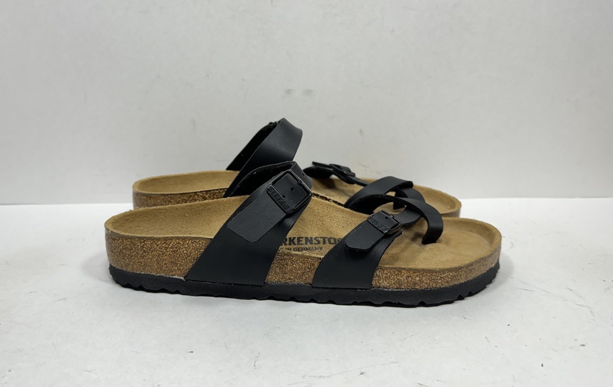Birkenstock Mayari Black Birko-Flor Women’s Size 11 / Men’s 9 Sandals
