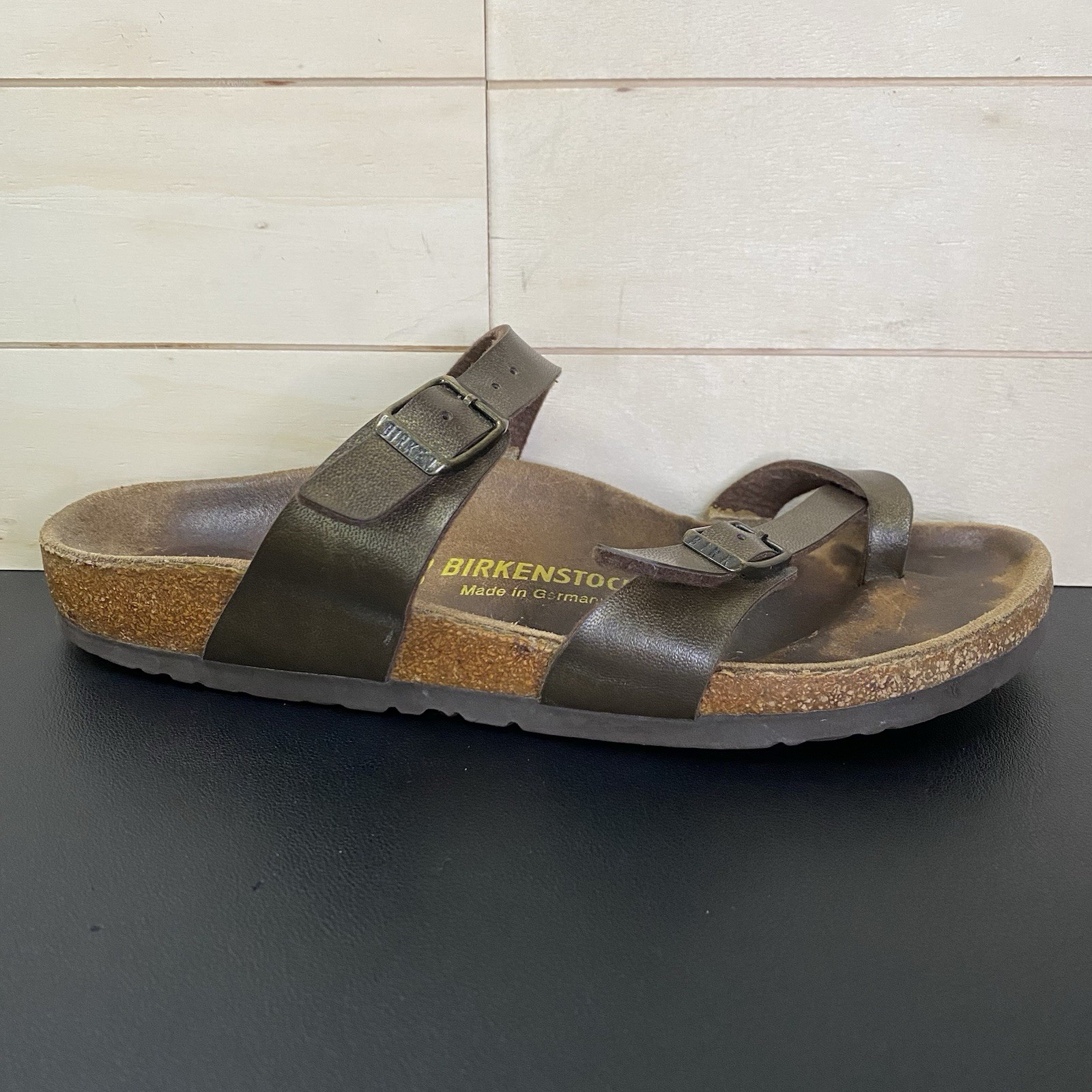Birkenstock Mayari Sandals Women’s Size 8 Shoes EU39 Bronze Birko-Flor Brown