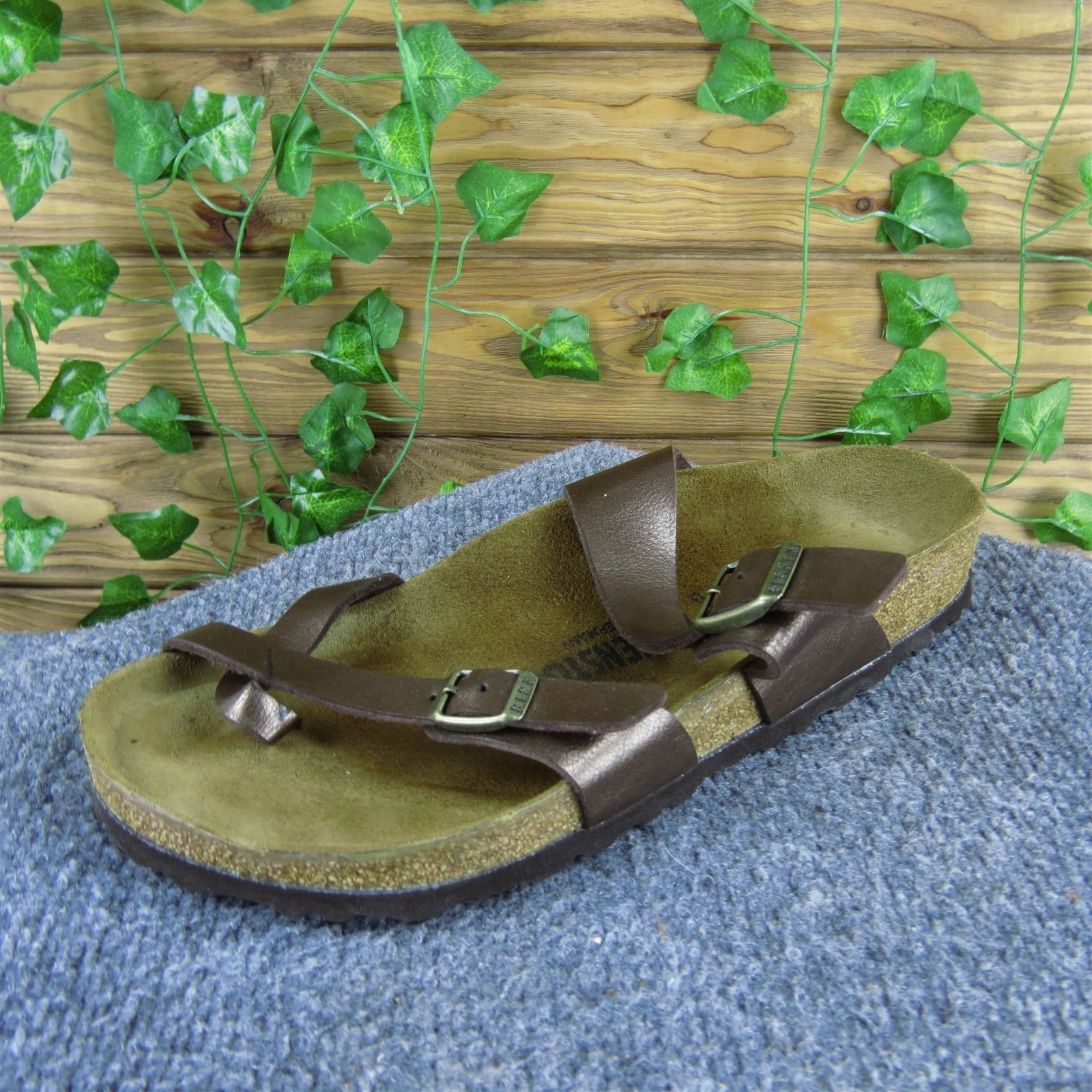 Birkenstock Mayari Women’s 10M Brown Synthetic Sandals Toe Loop Slip On